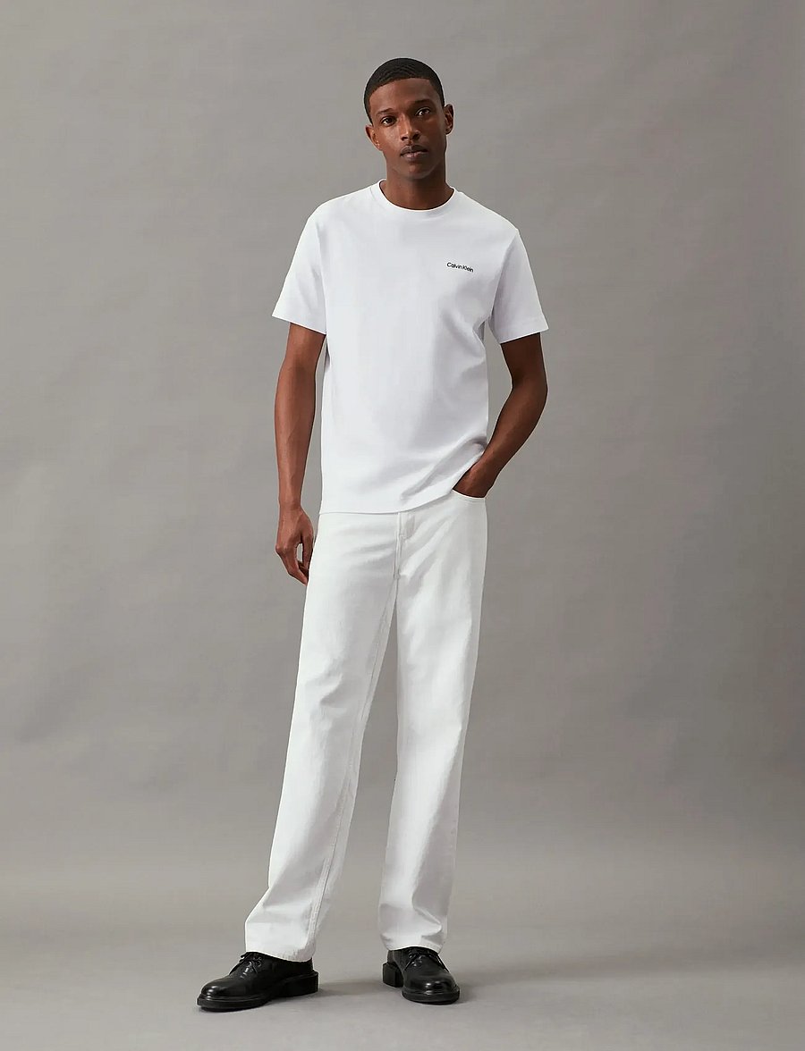 Calvin Klein - MICRO LOGO INTERLOCK T-SHIRT - lyhythihaiset - bright white - 3