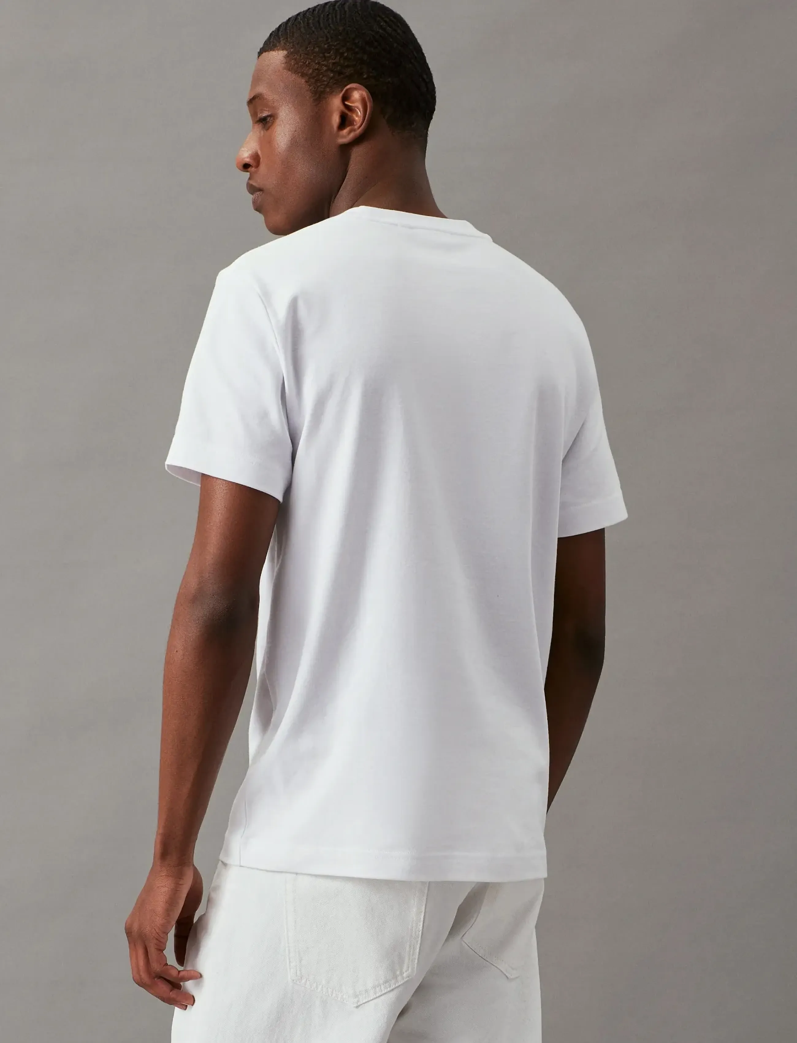 Calvin Klein - MICRO LOGO INTERLOCK T-SHIRT - madalaimad hinnad - bright white - 4