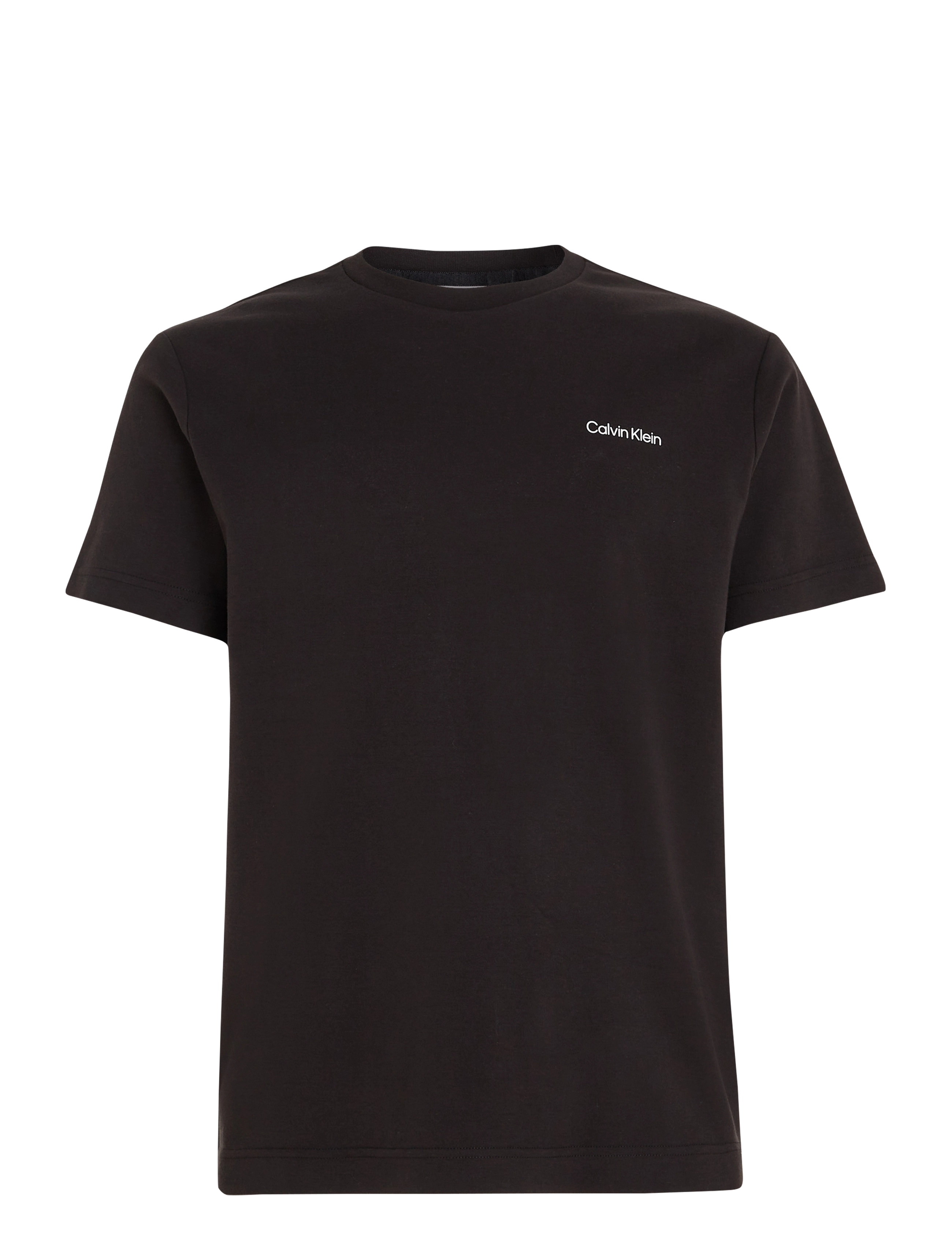 Calvin Klein MICRO LOGO INTERLOCK T-SHIRT - T-shirts - CK BLACK / black