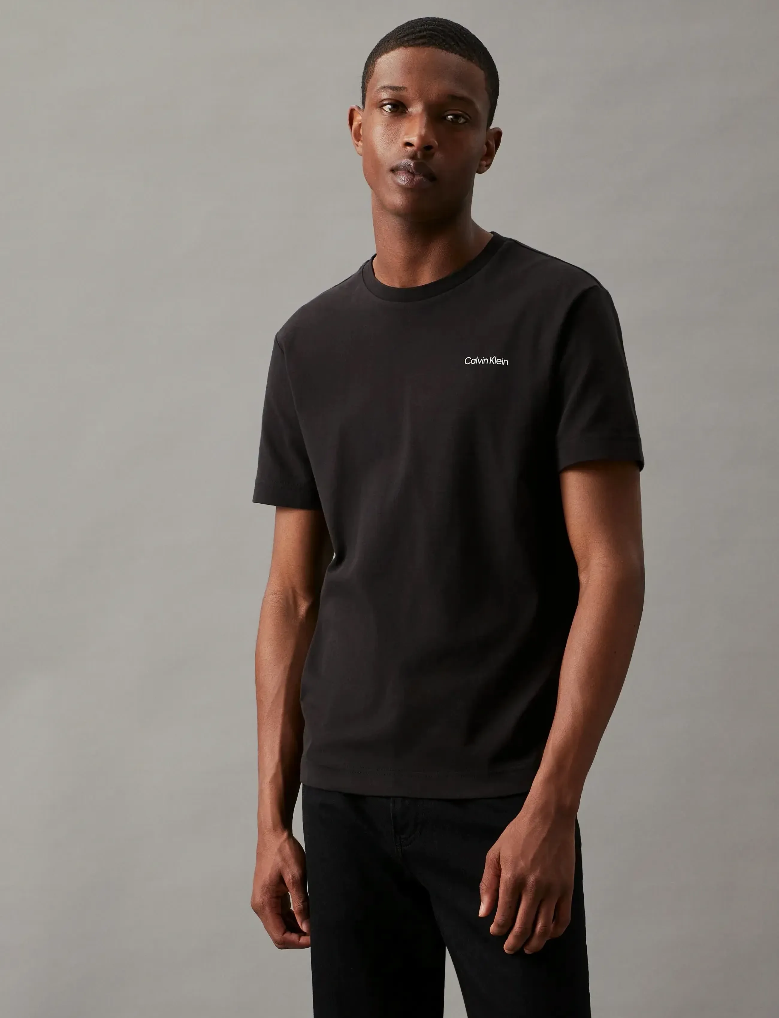 Calvin Klein MICRO LOGO INTERLOCK T-SHIRT - Deals - CK BLACK / black