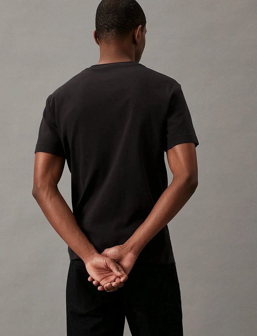 Calvin Klein - MICRO LOGO INTERLOCK T-SHIRT - lühikeste varrukatega t-särgid - ck black - 4