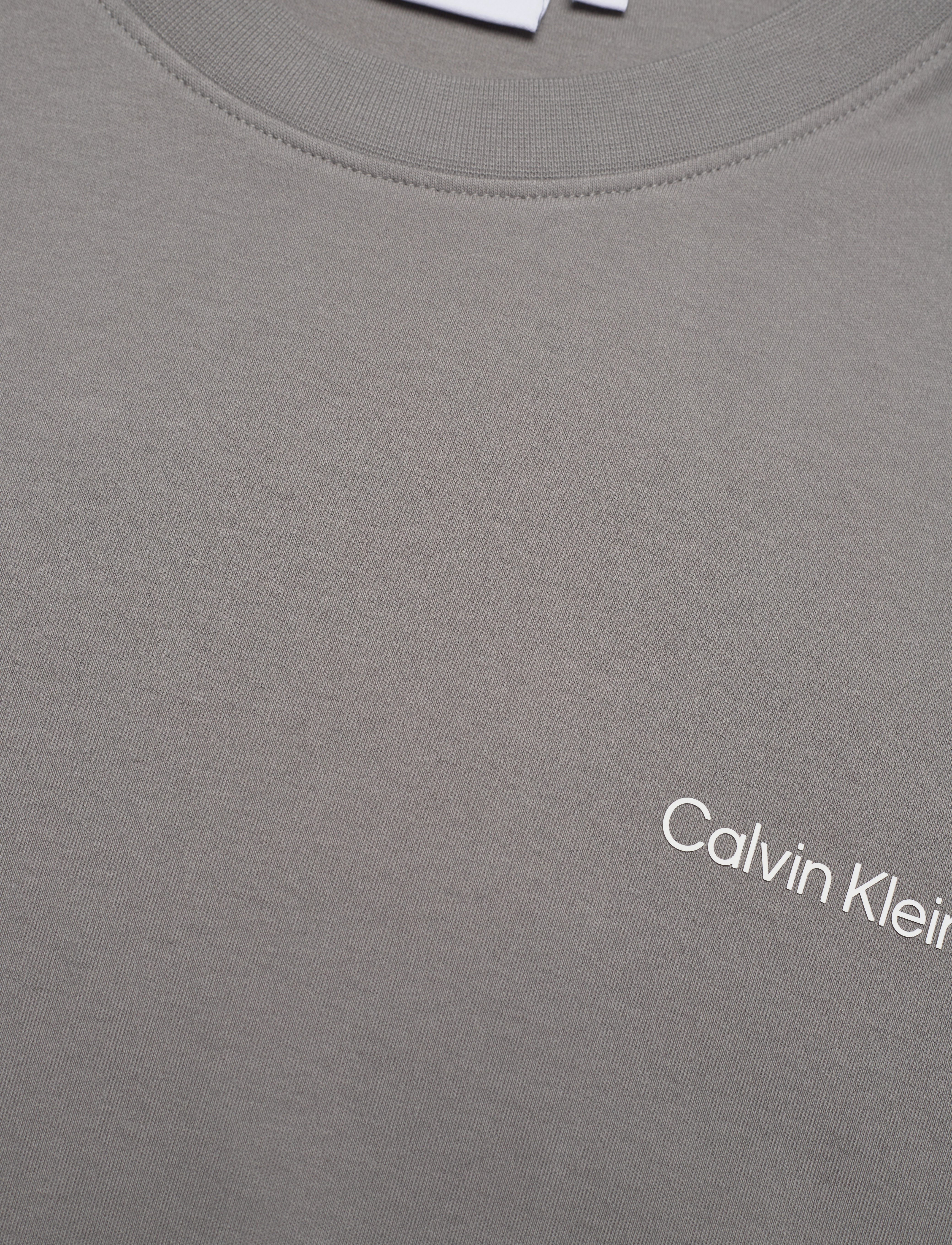 Calvin Klein - MICRO LOGO INTERLOCK T-SHIRT - basic t-shirts - grey asphalt - 2