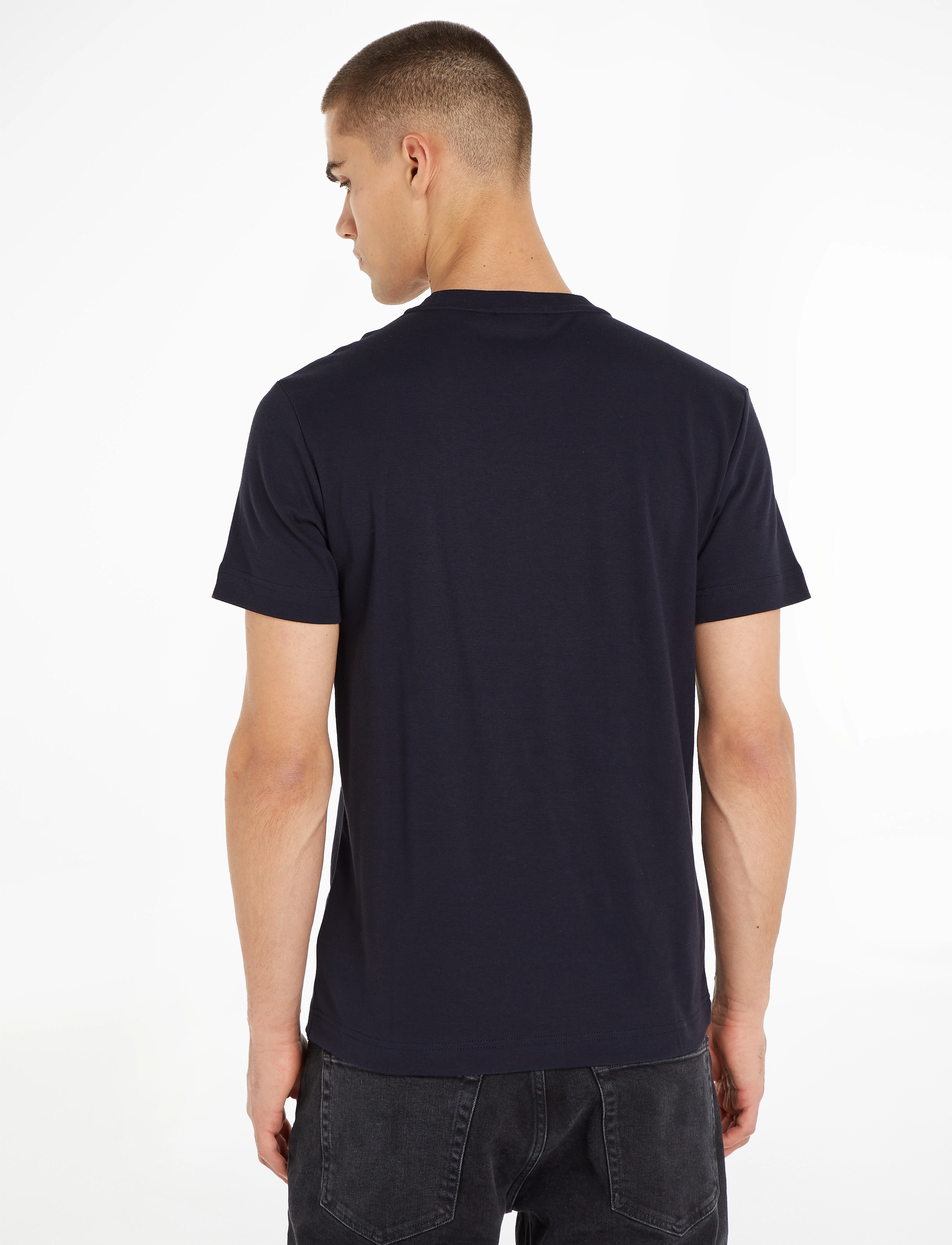 Calvin Klein - MICRO LOGO INTERLOCK T-SHIRT - die niedrigsten preise - night sky - 2