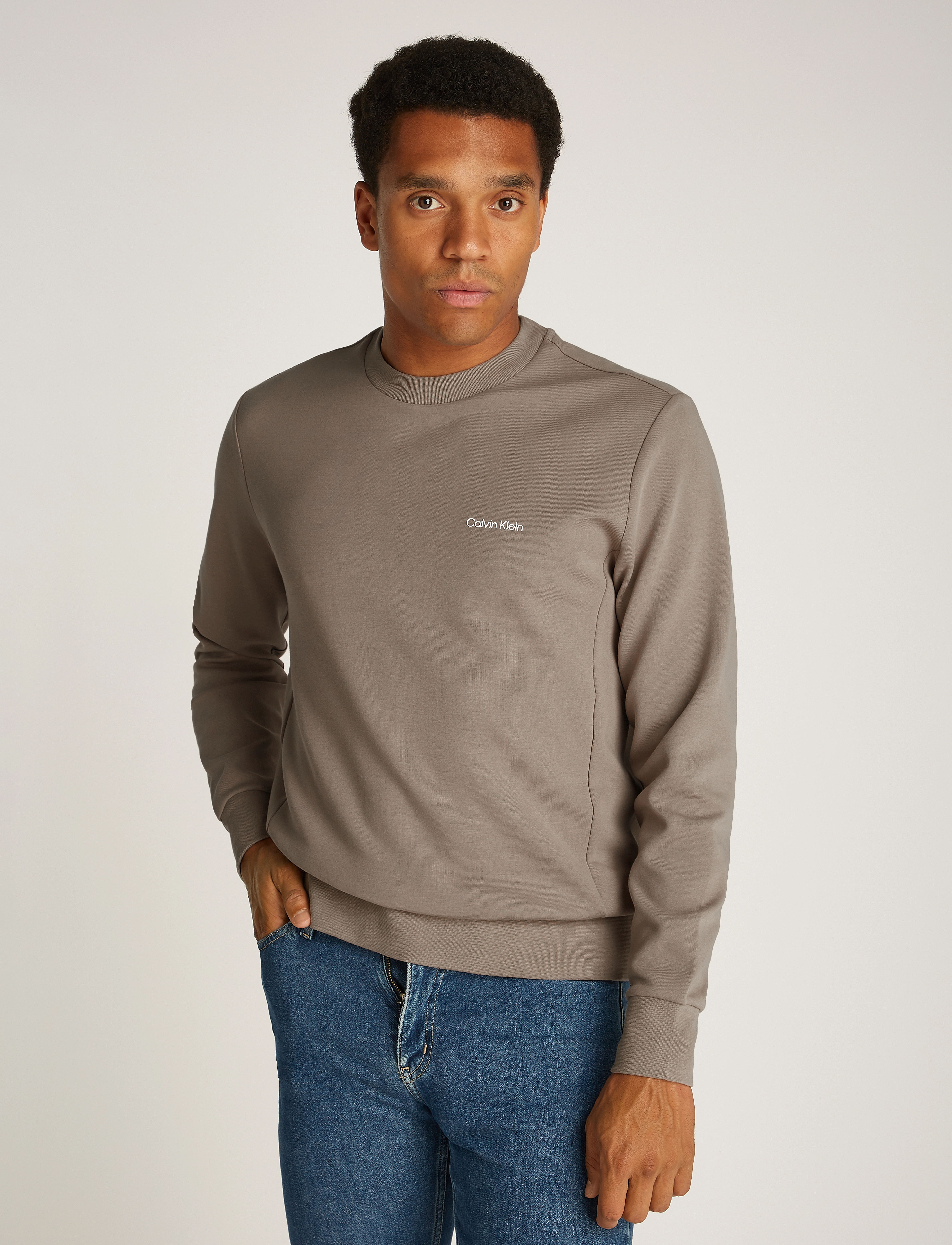 Calvin Klein - MICRO LOGO REPREVE SWEATSHIRT - sweatshirts - cinder - 5
