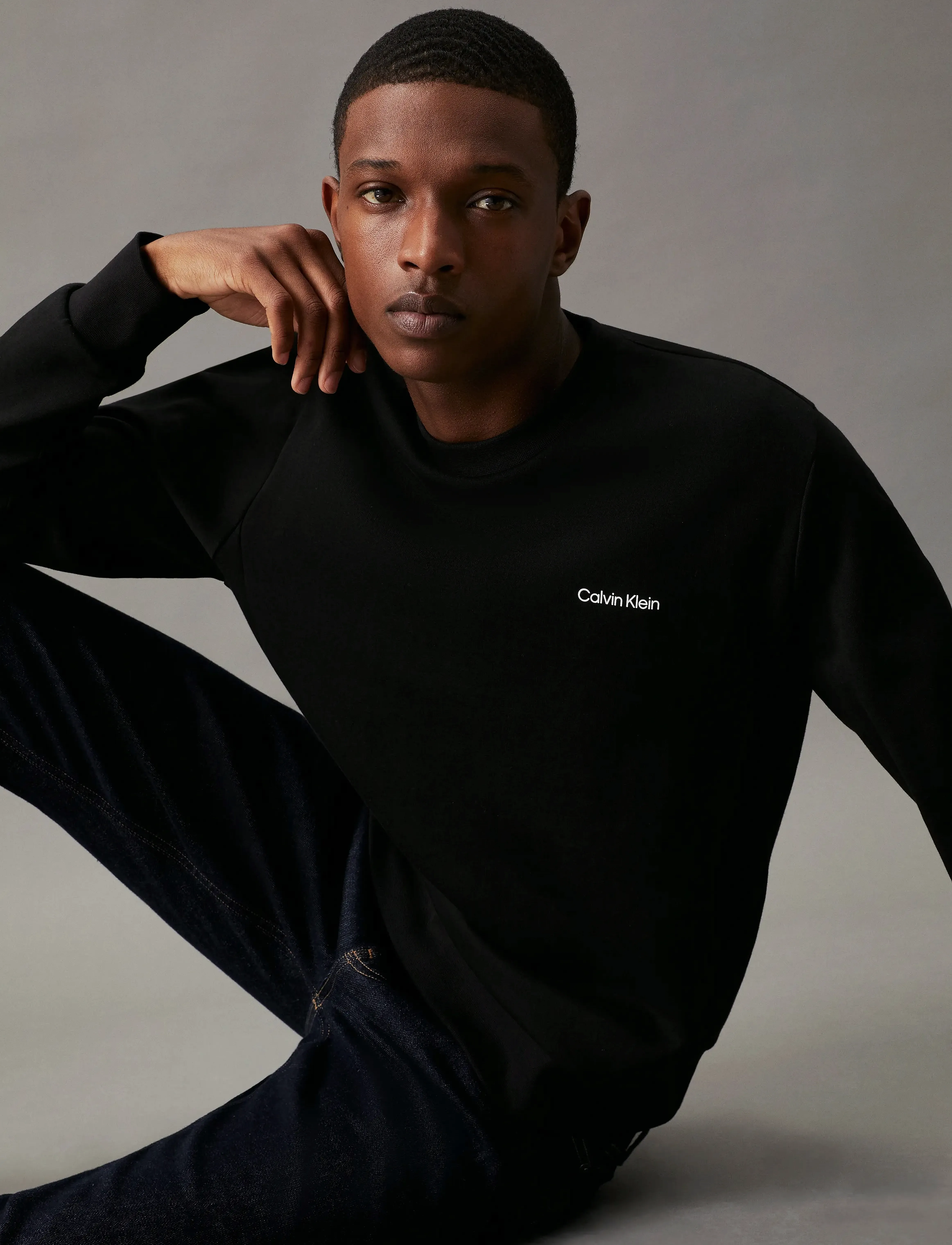 Calvin Klein - MICRO LOGO REPREVE SWEATSHIRT - shoppa efter tillfälle - ck black - 5