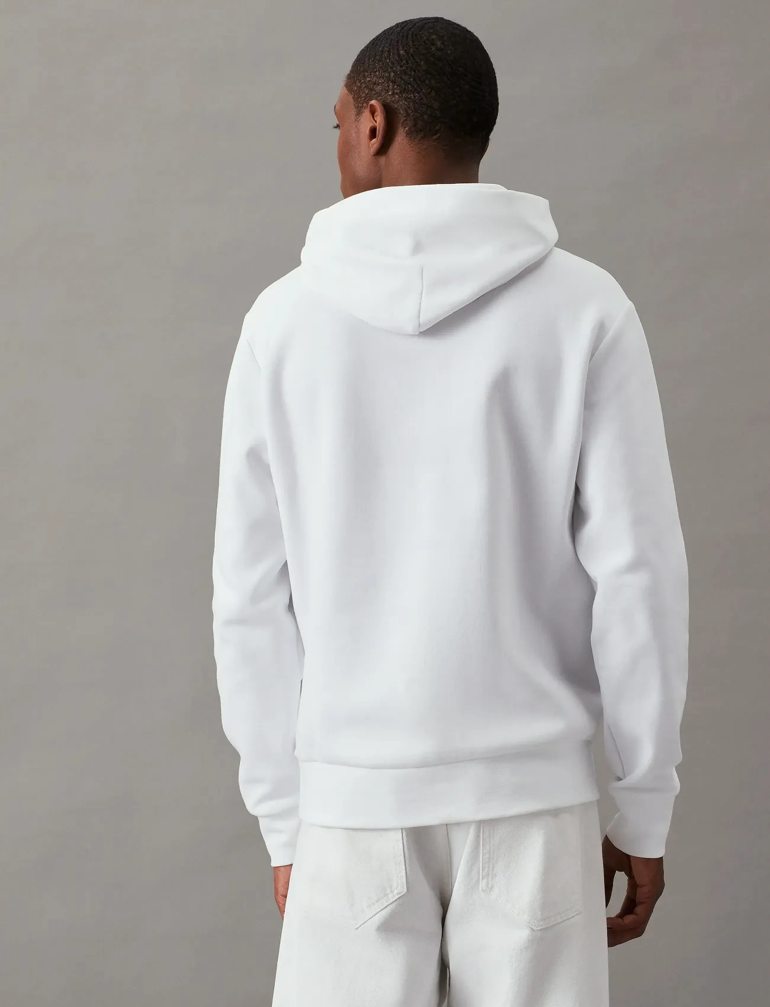 Calvin Klein - MICRO LOGO REPREVE HOODIE - bluzy - bright white - 4