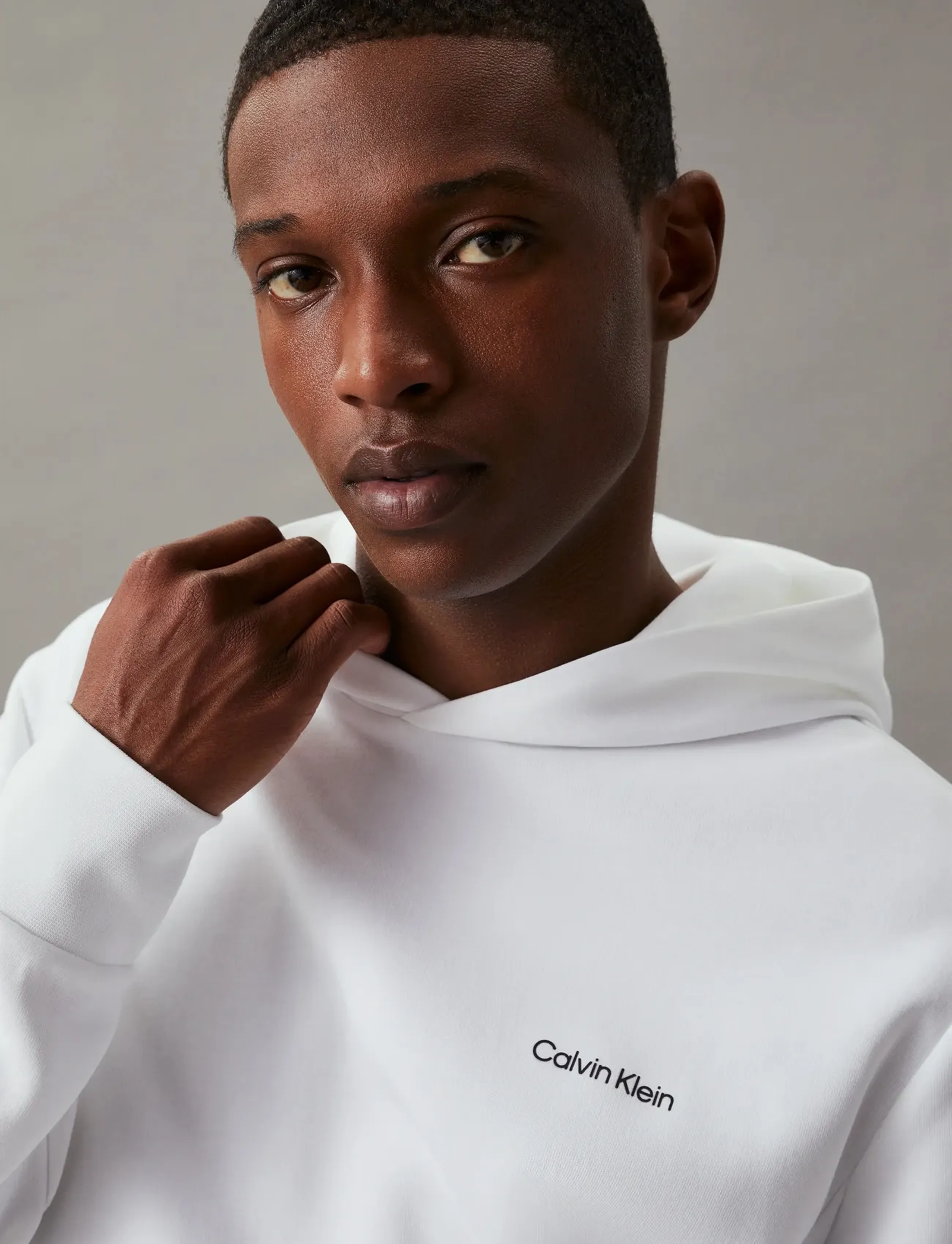 Calvin Klein - MICRO LOGO REPREVE HOODIE - bluzy - bright white - 5