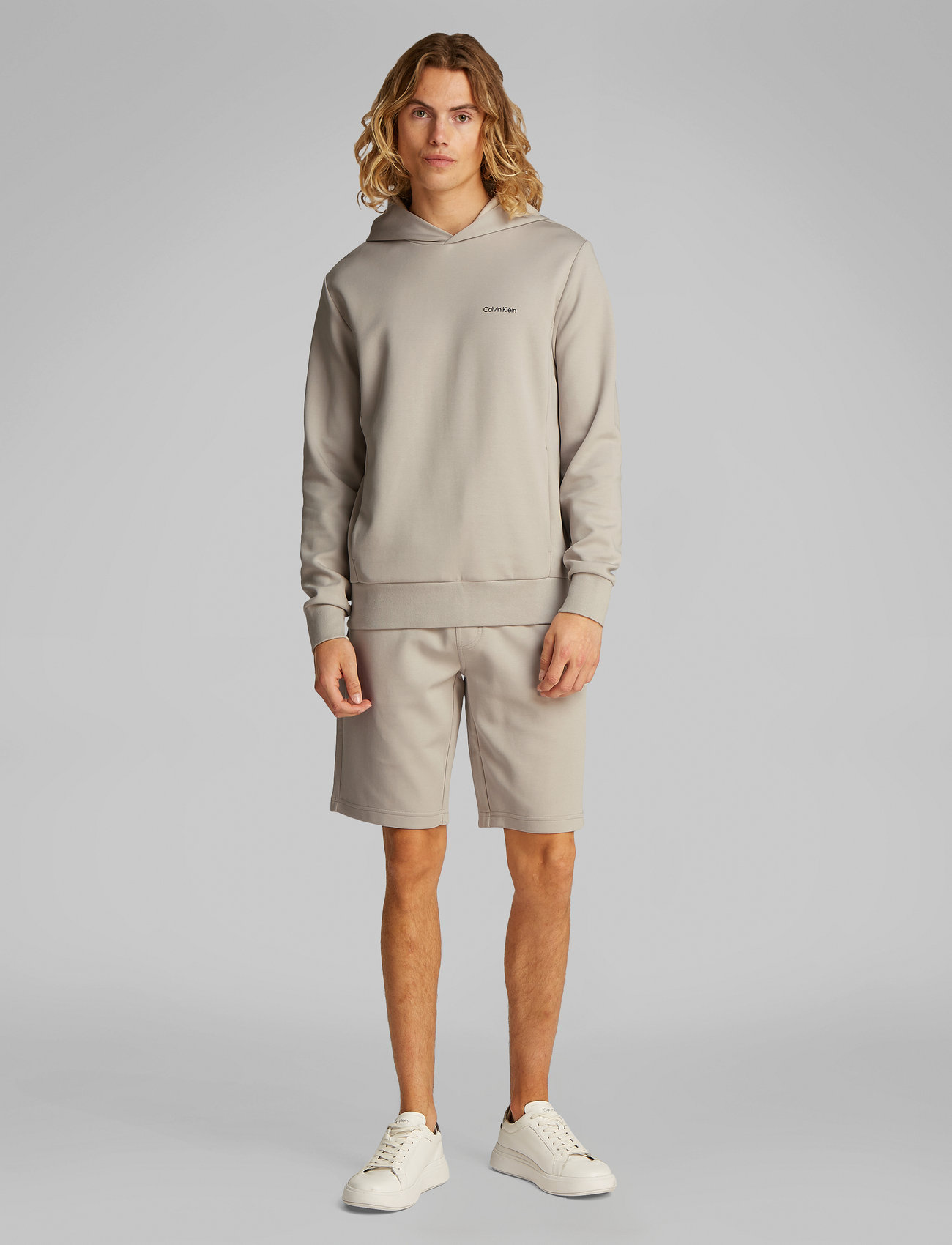 Calvin Klein - MICRO LOGO REPREVE HOODIE - hoodies - dove - 0
