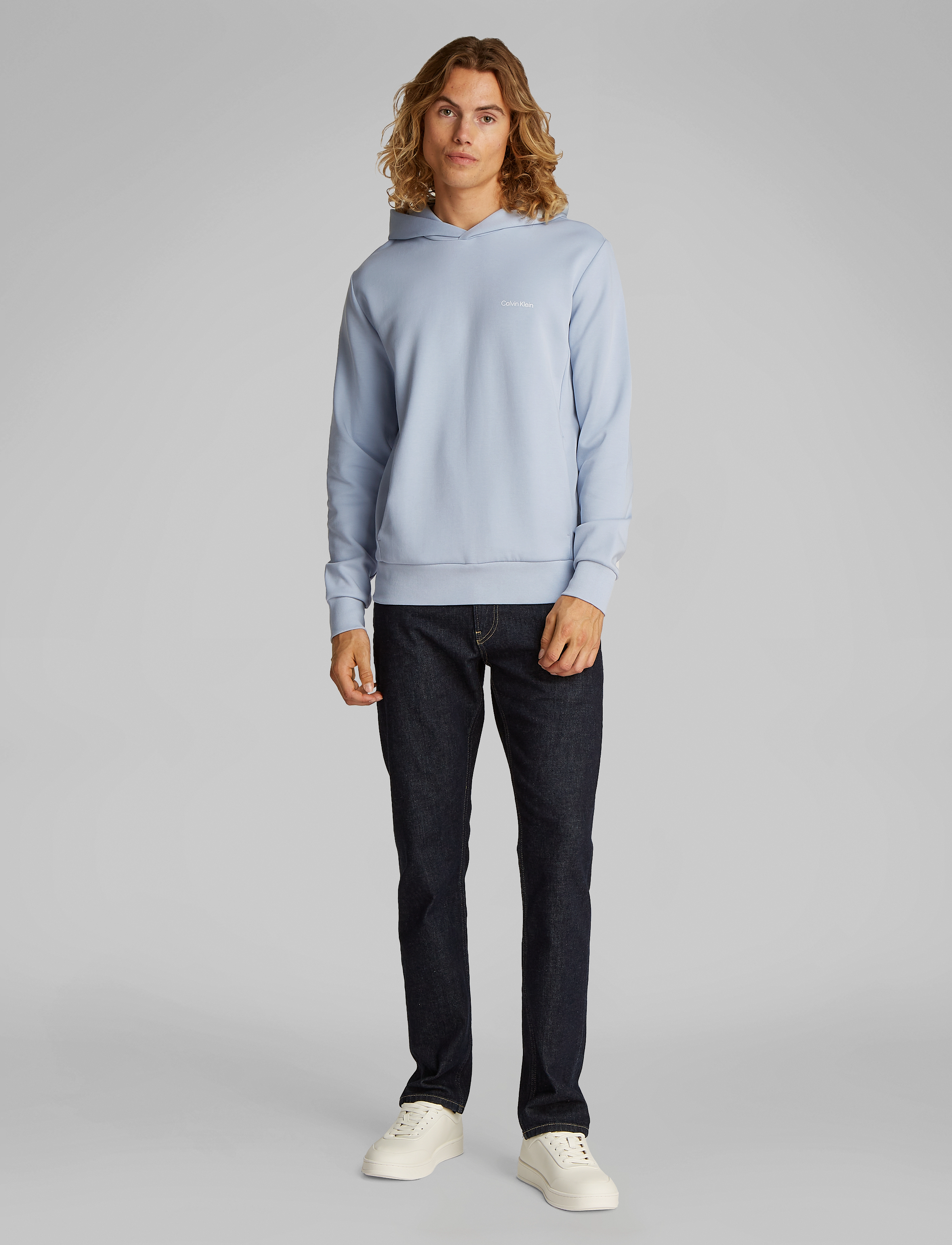 Calvin Klein MICRO LOGO REPREVE HOODIE - Sweatshirts - ZEN BLUE / blue