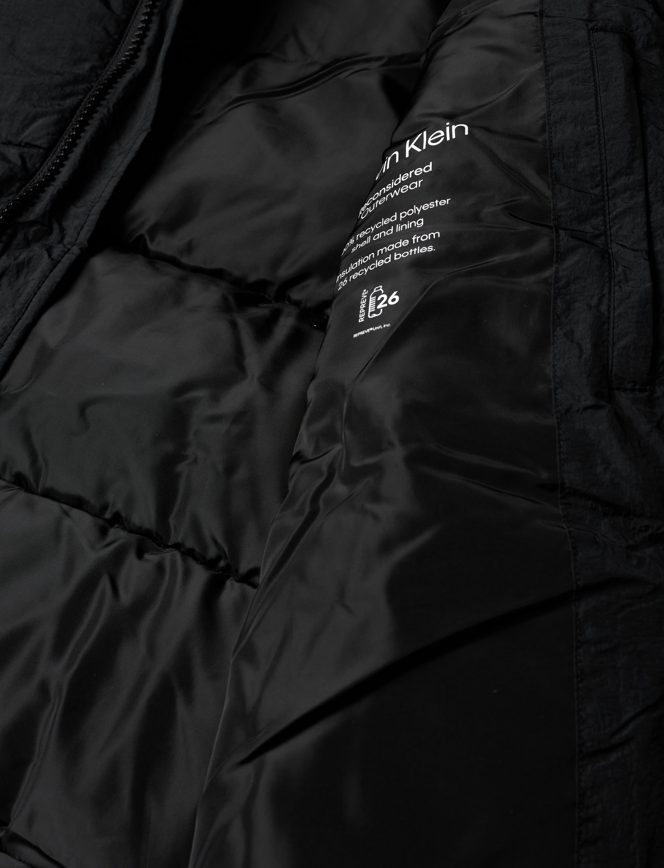 Calvin Klein - CRINKLE NYLON QUILT JACKET - padded jackets - ck black - 6