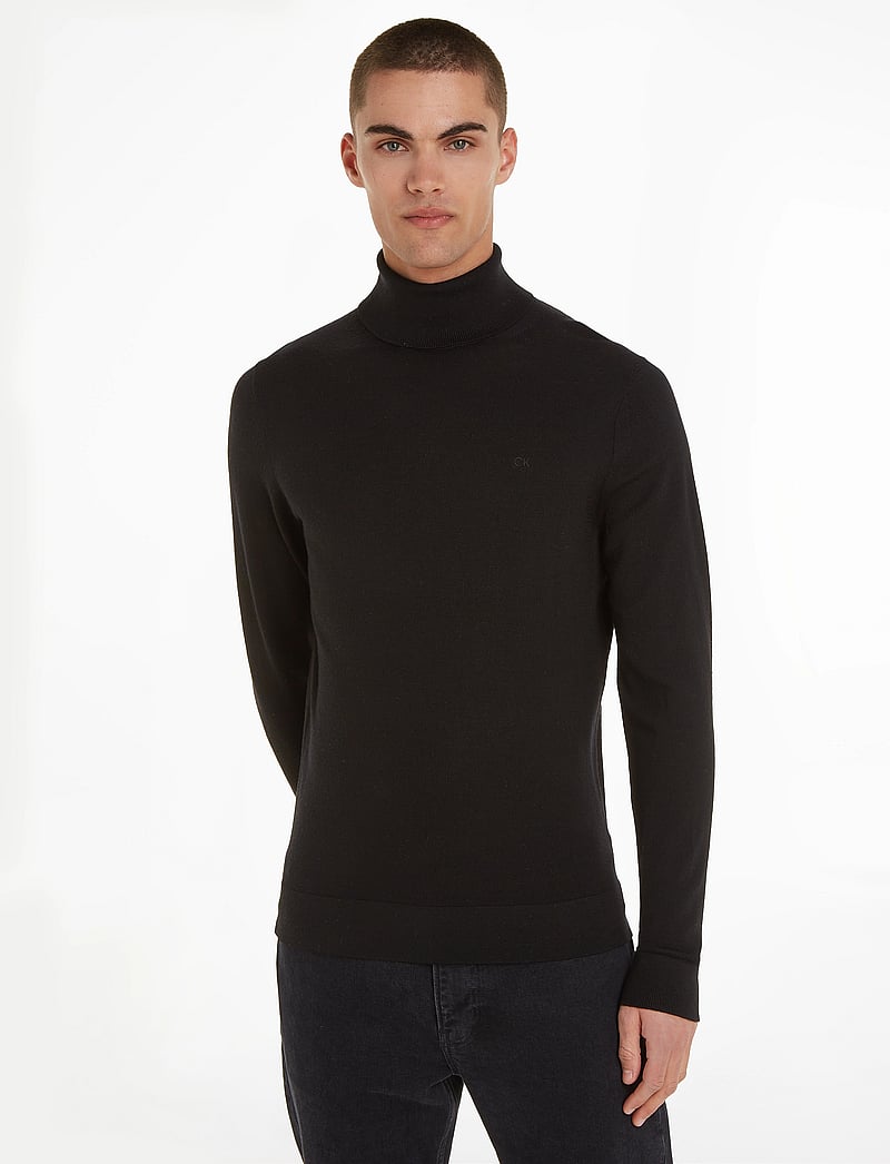 Calvin Klein - SUPERIOR WOOL TURTLE NECK - ck black - 0