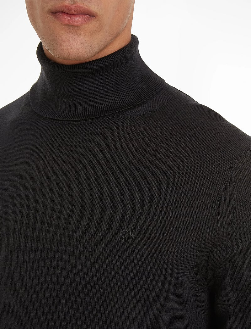 Calvin Klein - SUPERIOR WOOL TURTLE NECK - ck black - 4