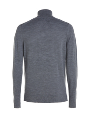 Calvin Klein - SUPERIOR WOOL TURTLE NECK - basic knitwear - mid grey heather - 4