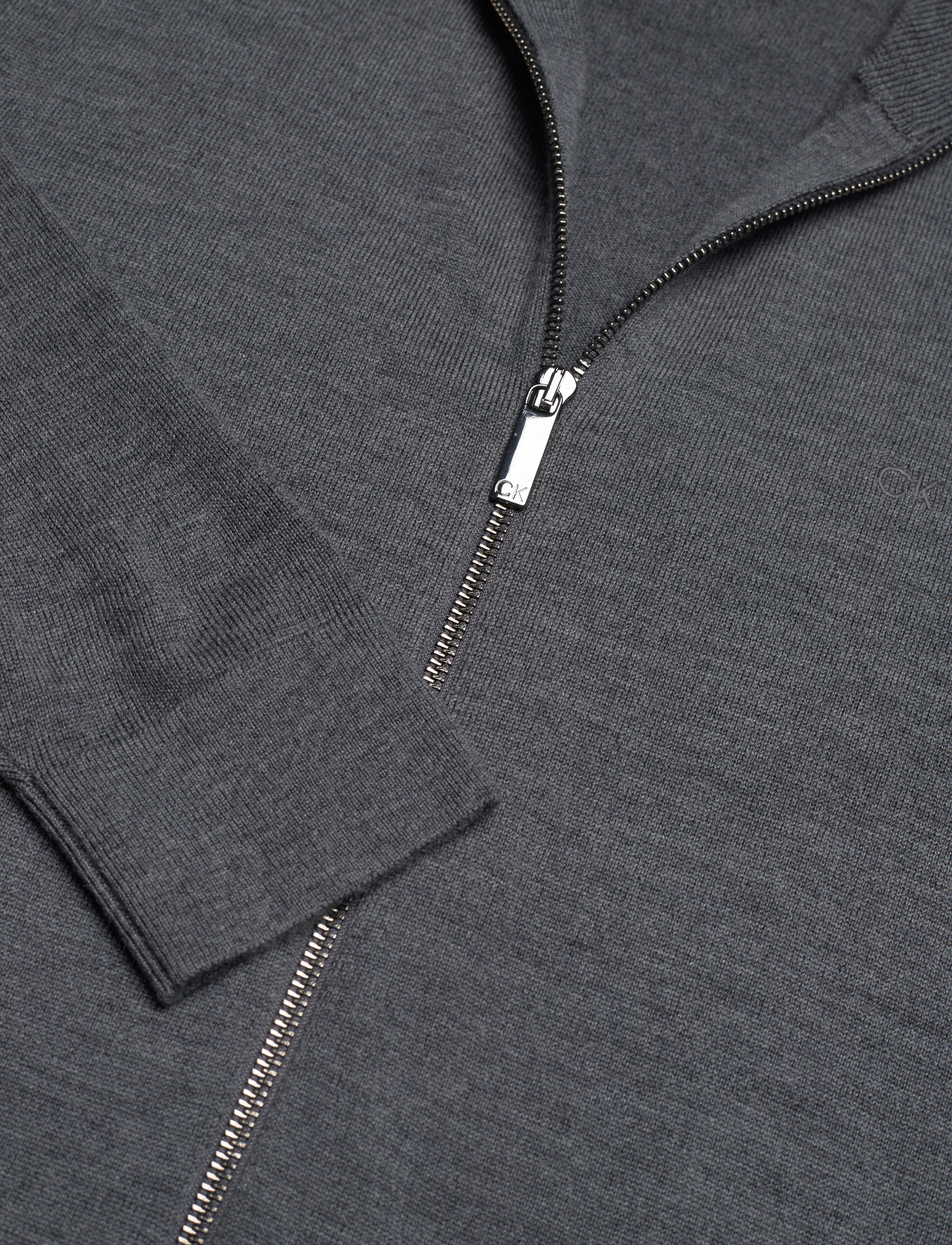 Calvin Klein - MERINO ZIP THROUGH JACKET - dark grey heather - 2