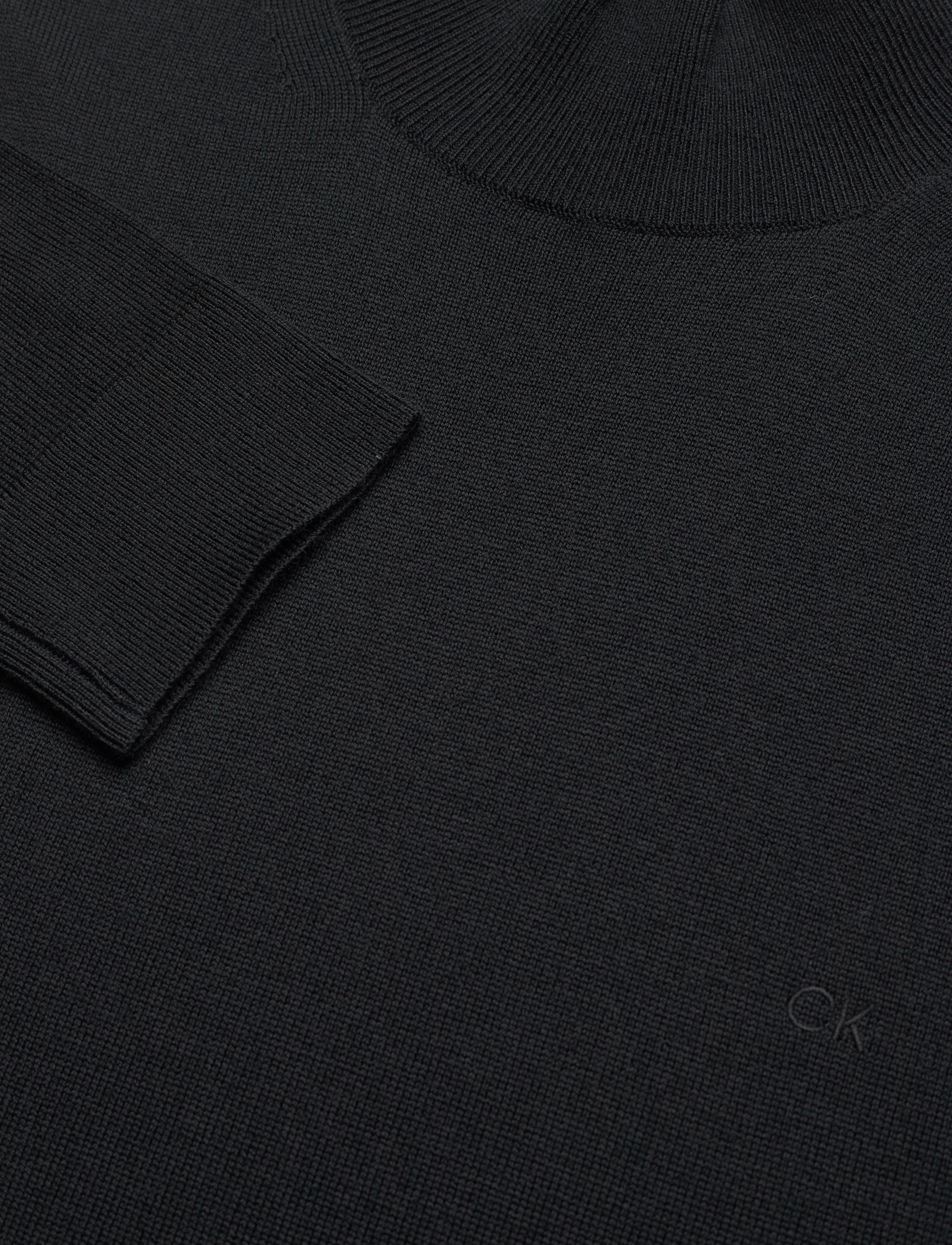 Calvin Klein - MERINO MOCK NECK SWEATER - ck black - 2