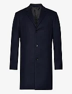 RECYCLED WOOL CASHMERE COAT - CALVIN NAVY