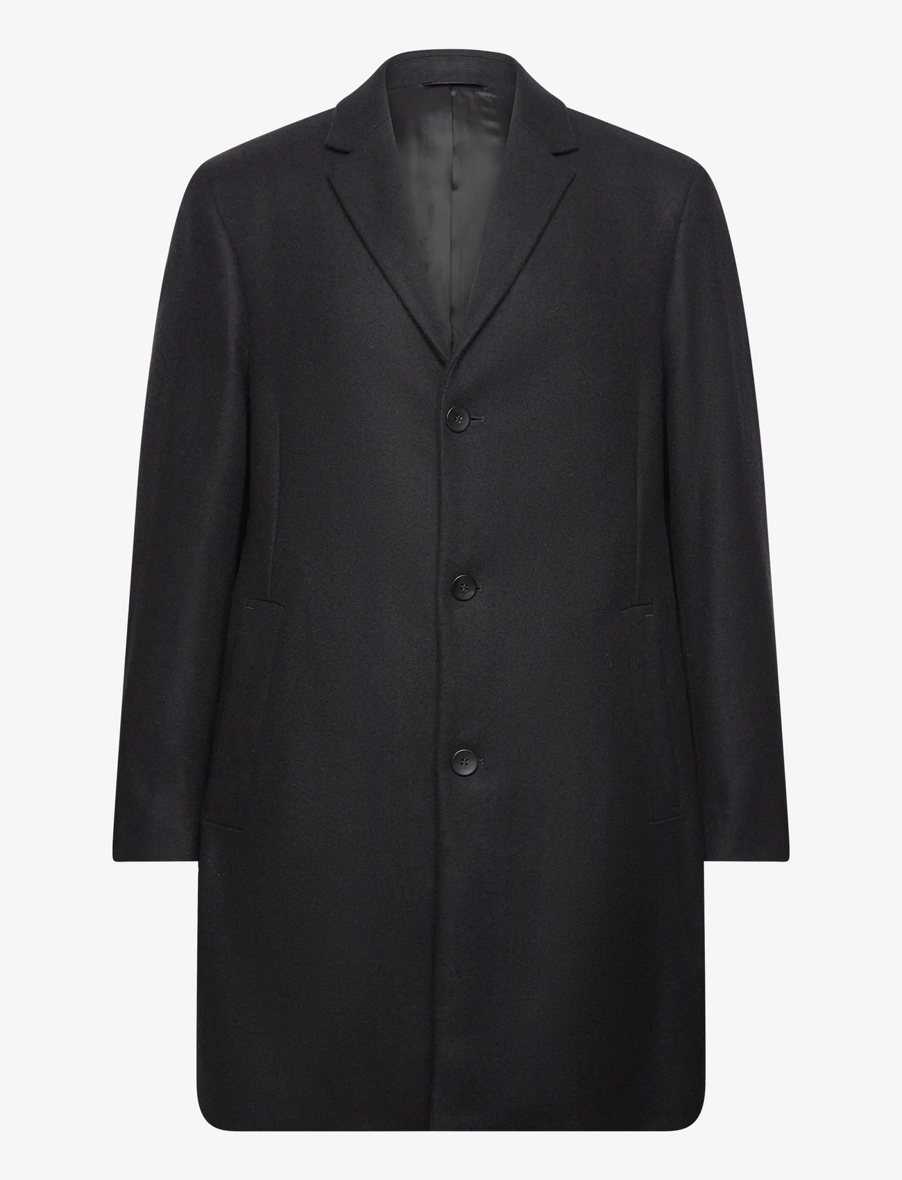Calvin Klein - RECYCLED WOOL CASHMERE COAT - winter jackets - ck black - 0