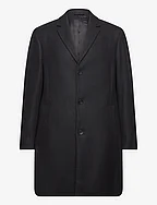RECYCLED WOOL CASHMERE COAT - CK BLACK