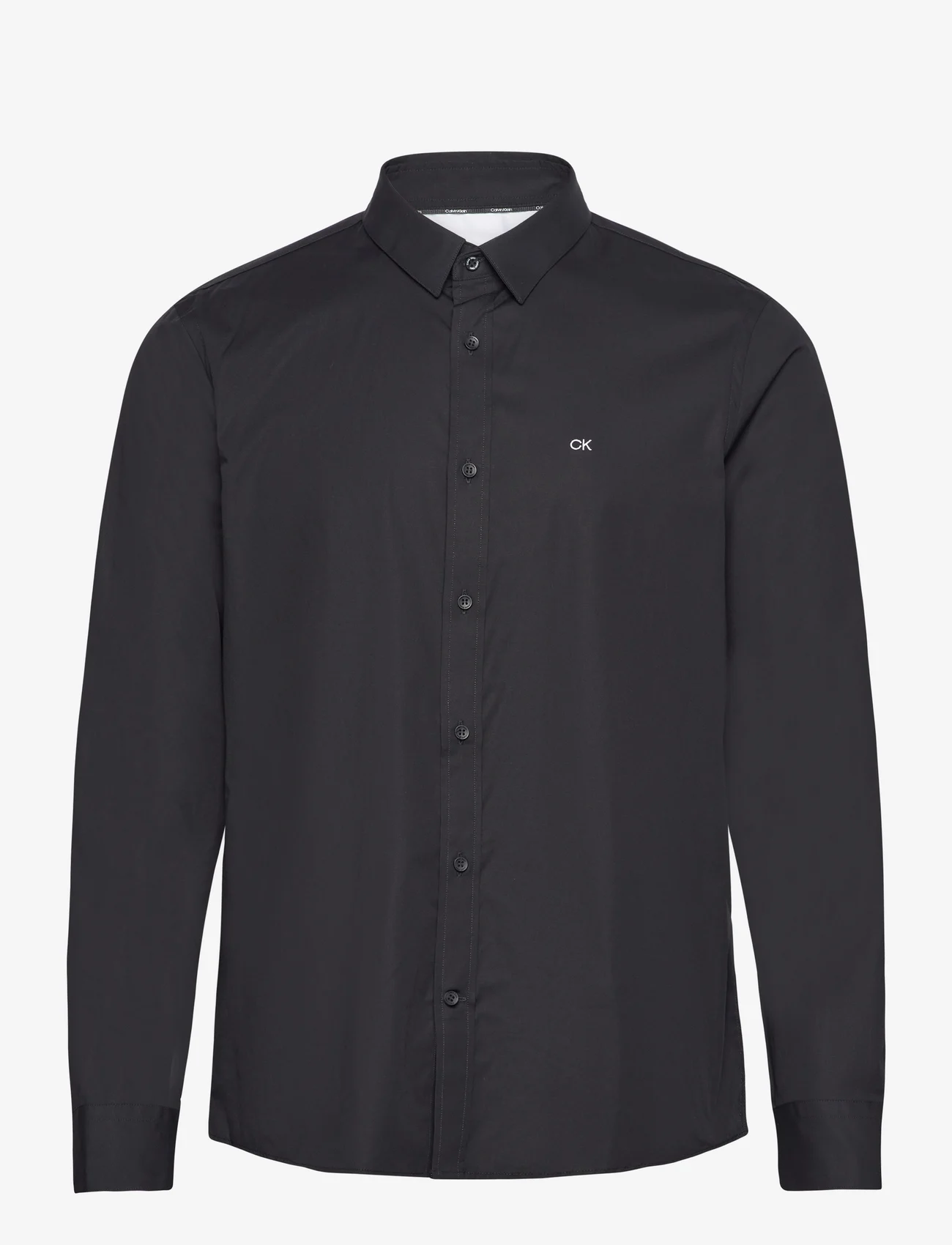 Calvin Klein - POPLIN STRETCH SLIM SHIRT - dalykinio stiliaus marškiniai - ck black - 0