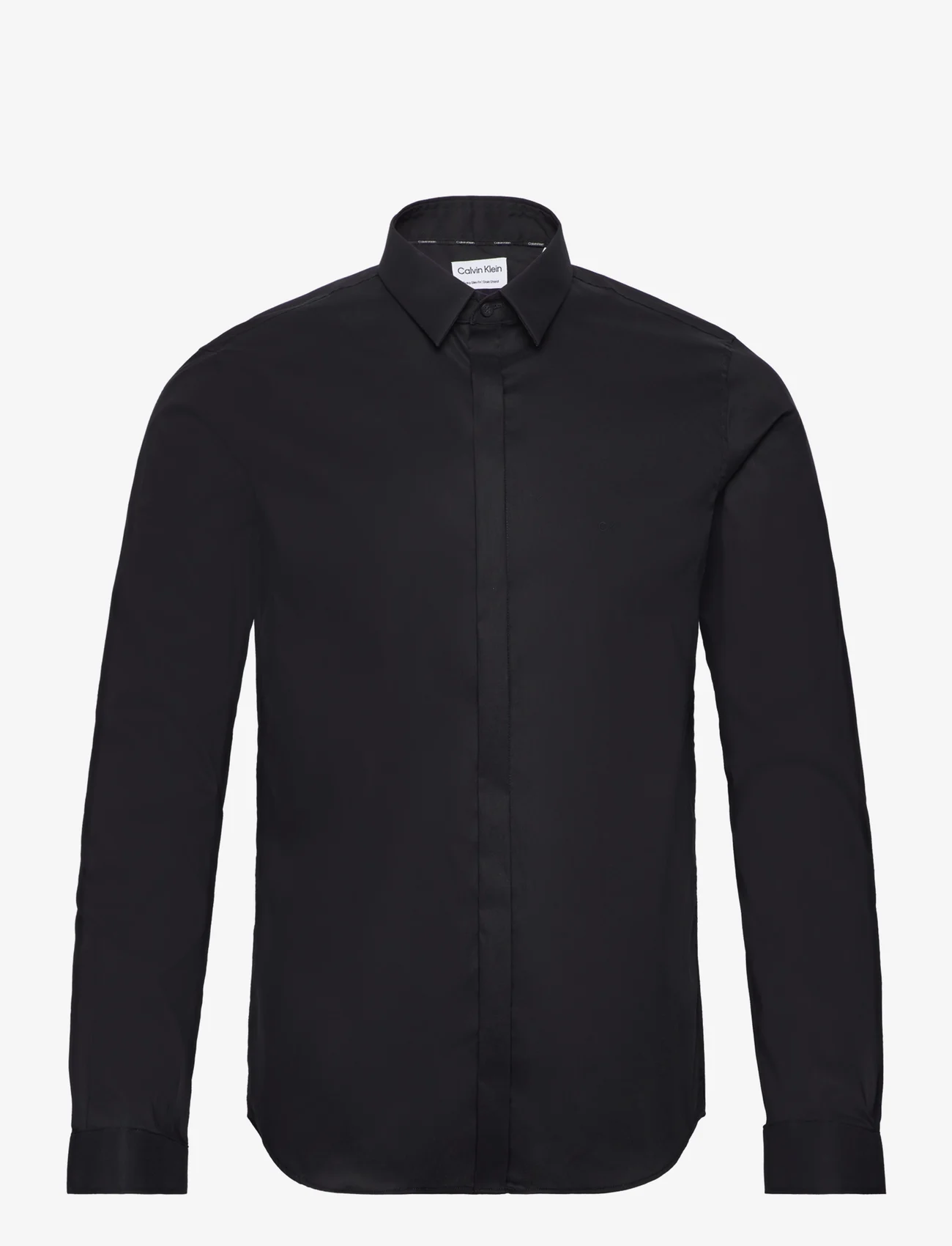 Calvin Klein - STAINSHIELD SOLID HP ESLIM SHIRT - laisvalaikio marškiniai - black - 0