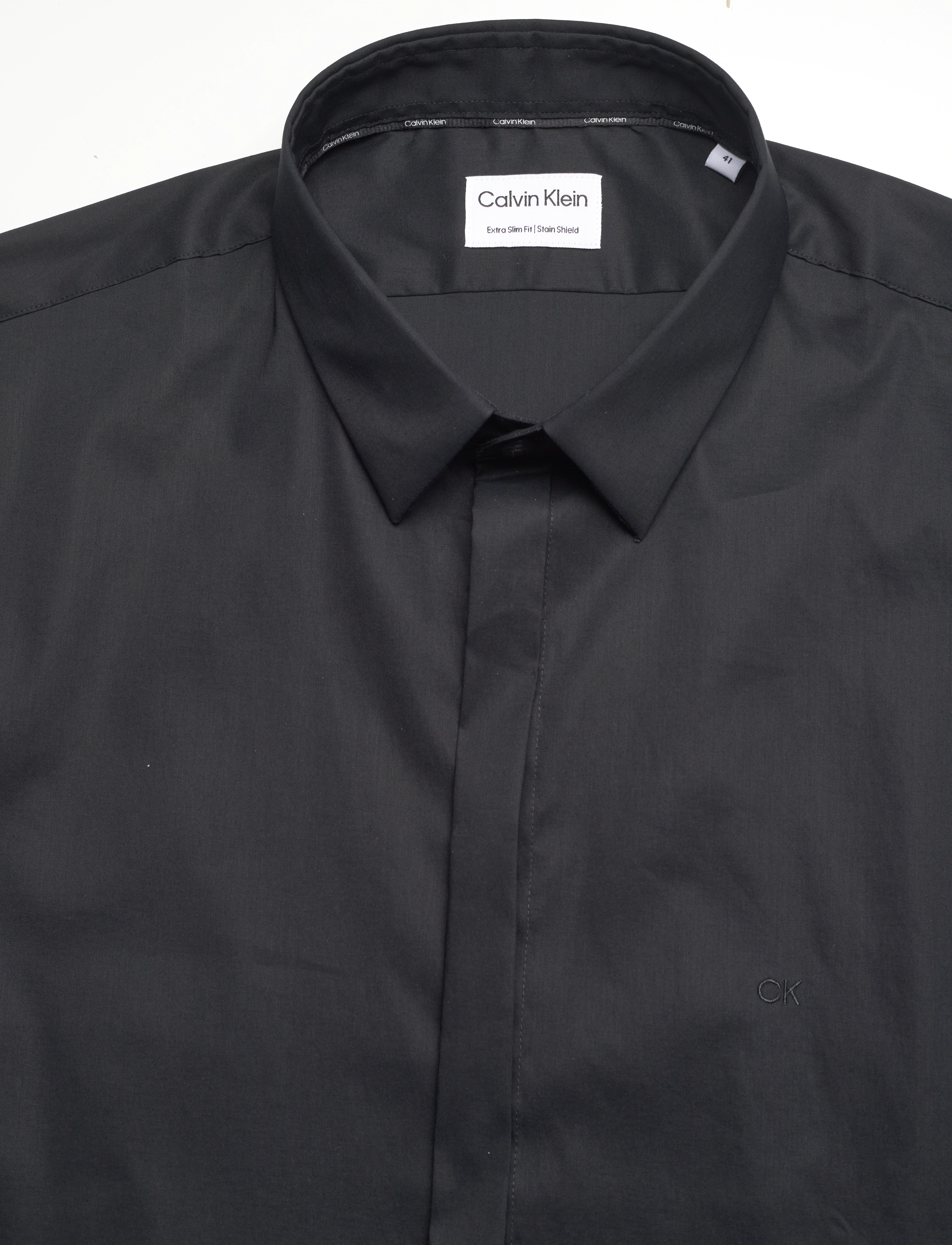 Calvin Klein - STAINSHIELD SOLID HP ESLIM SHIRT - black - 2