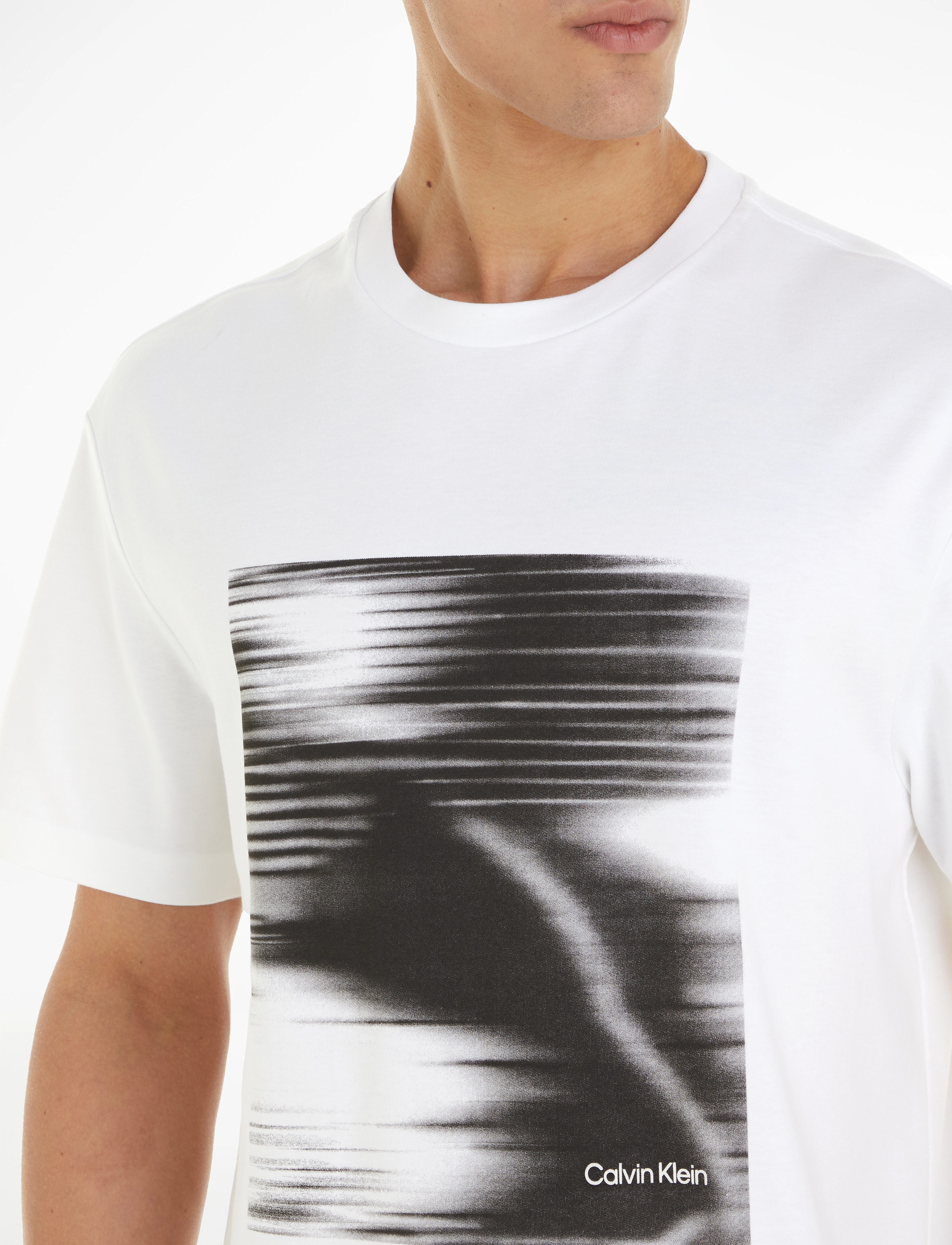 Calvin Klein - MOTION GRAPHIC COMFORT T-SHIRT - bright white - 4