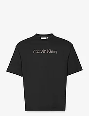 Calvin Klein - SPACE DYE LOGO MOD COMF T-SHIRT - krótki rękaw - ck black - 0
