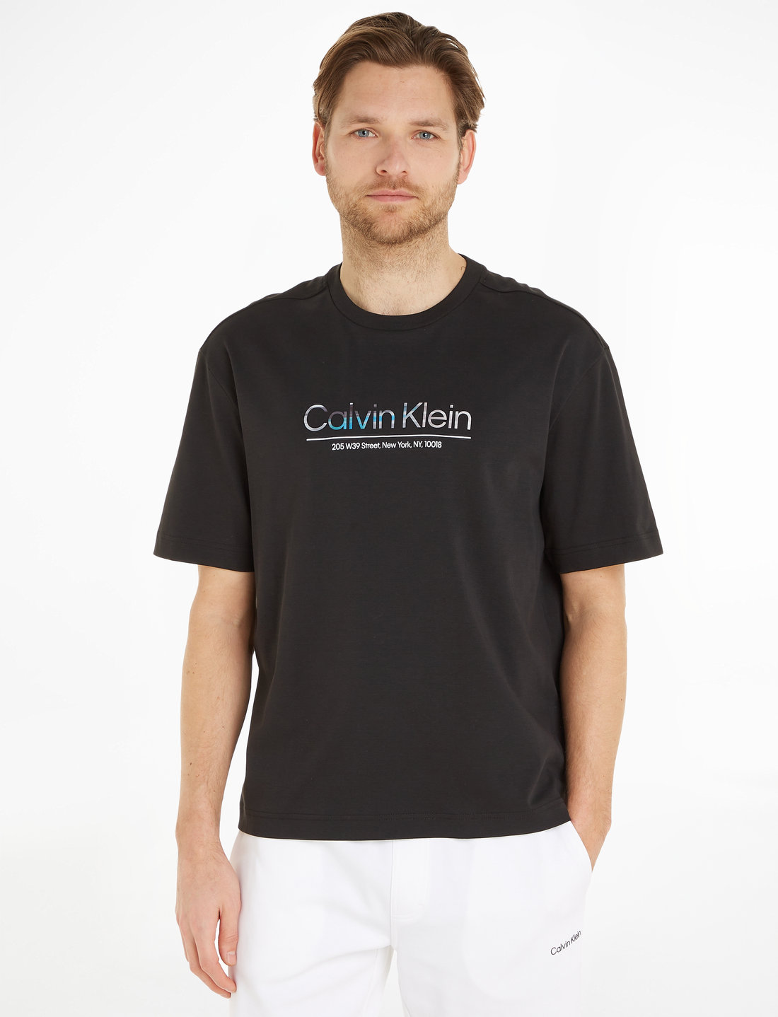 Calvin Klein Glitch Logo Modern Comfort Tee T Shirts Boozt