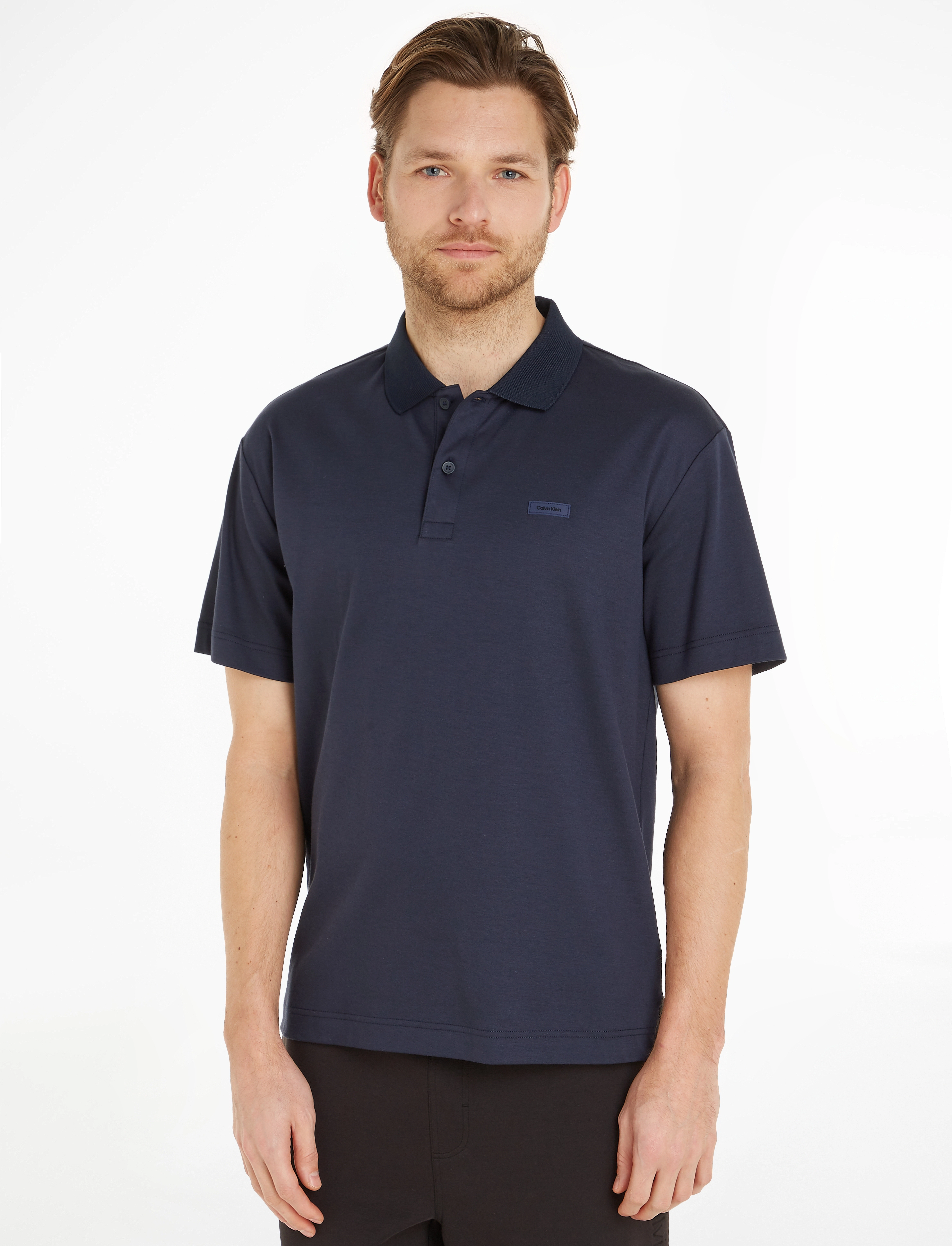 Calvin Klein - SMOOTH COTTON COMFORT POLO - night sky - 2