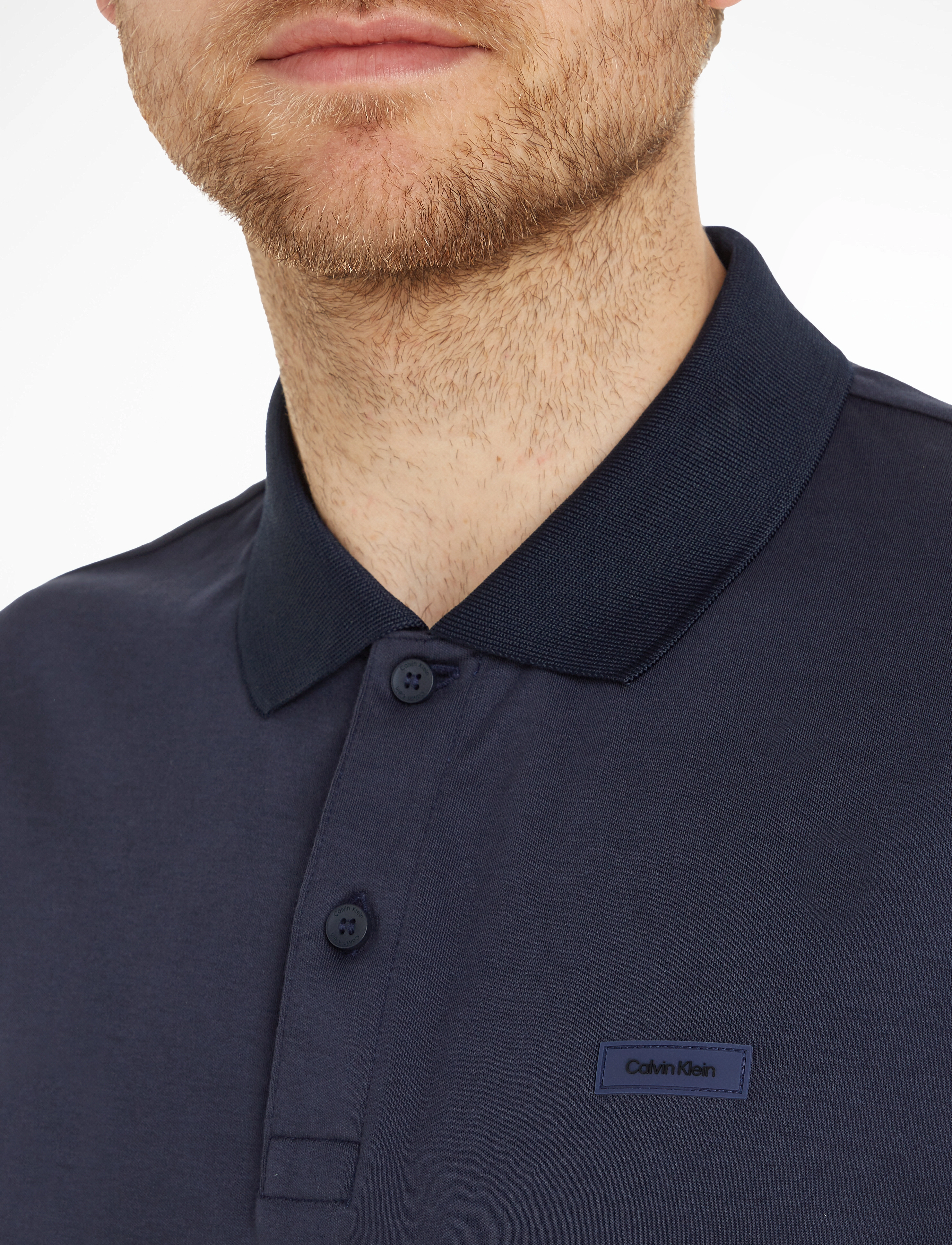 Calvin Klein - SMOOTH COTTON COMFORT POLO - night sky - 4