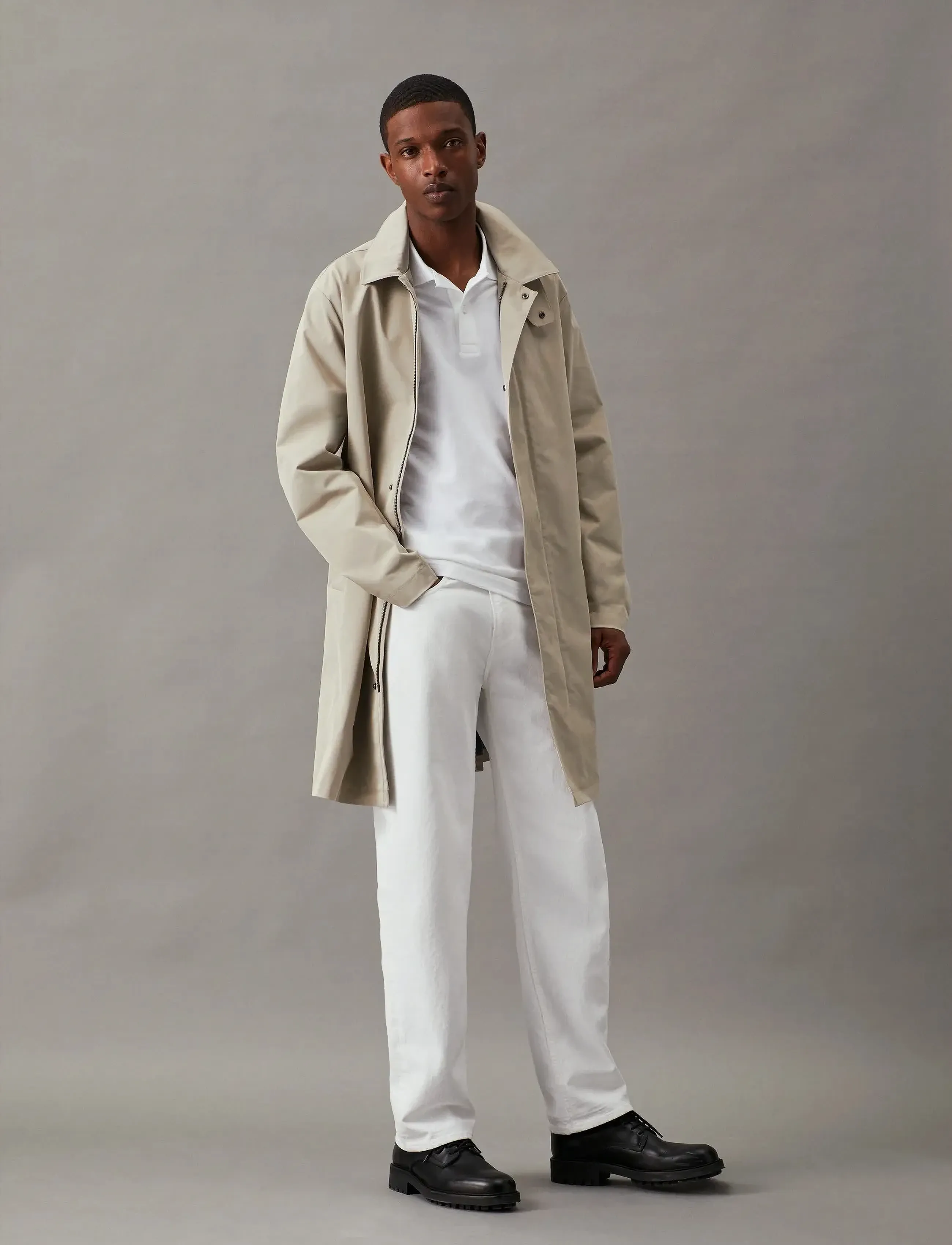 Calvin Klein Stretch Pique Slim Button Polo pikéer herr – bild 5