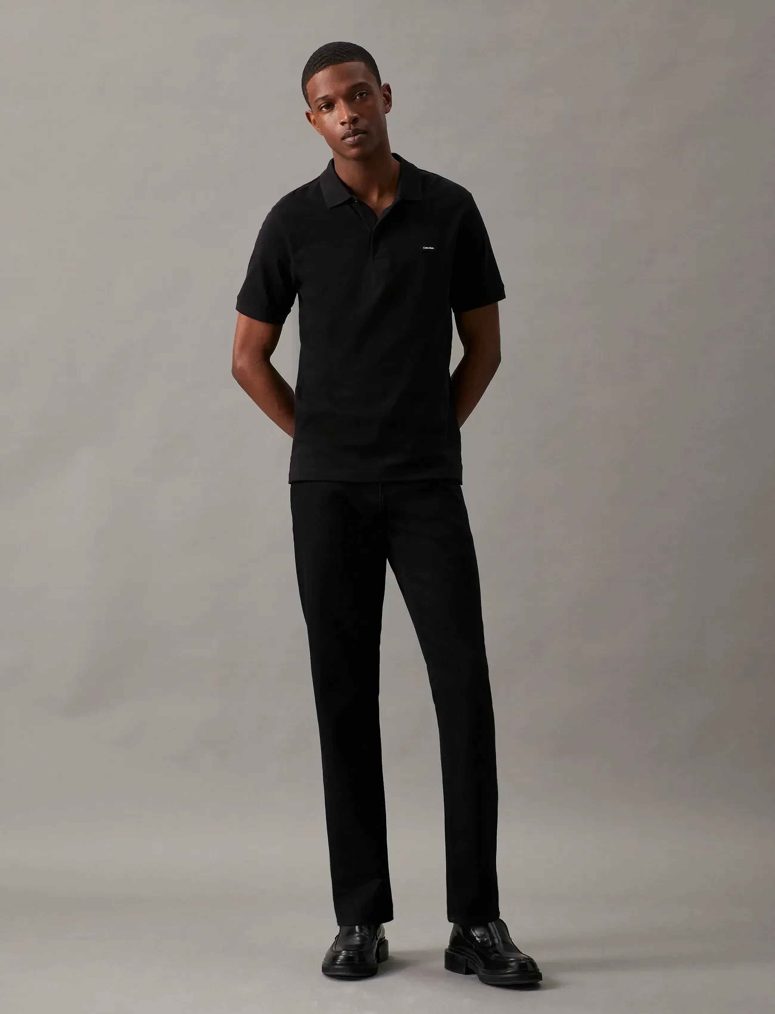 Calvin Klein - STRETCH PIQUE SLIM POLO - kurzärmelig - ck black - 4