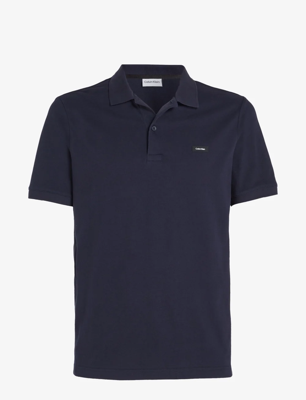 Calvin Klein - STRETCH PIQUE SLIM BUTTON POLO - short-sleeved polos - night sky - 1