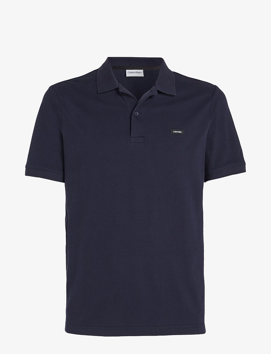 Calvin Klein - STRETCH PIQUE SLIM POLO - kurzärmelig - night sky - 1