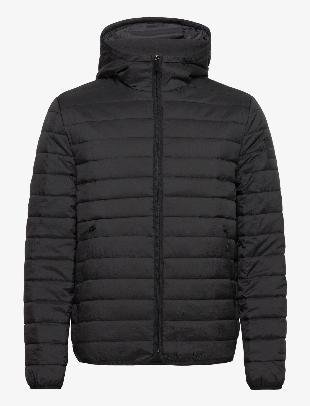 Calvin Klein - QUILTED CRINKLE JACKET HOOD - winter jackets - ck black - 0