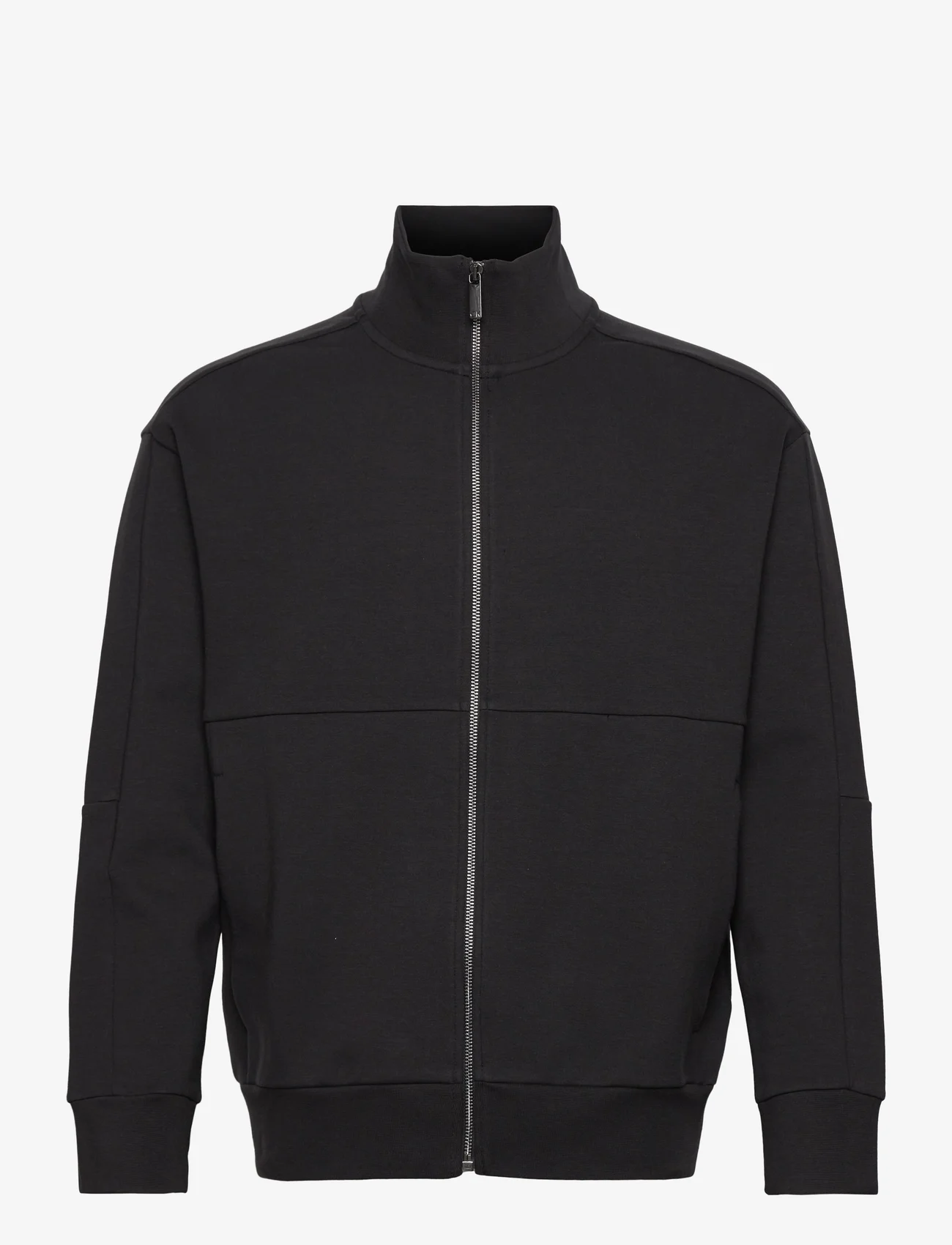 Calvin Klein - COMFORT DEBOSSED LOGO JACKET - swetry - ck black - 0