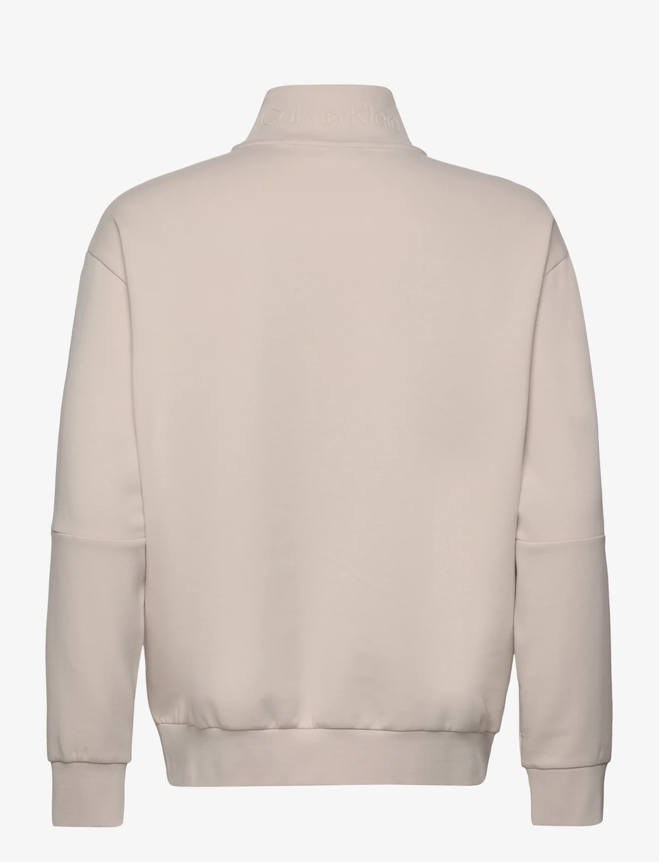 Calvin Klein - COMFORT DEBOSSED LOGO JACKET - sweatshirts - stony beige - 1