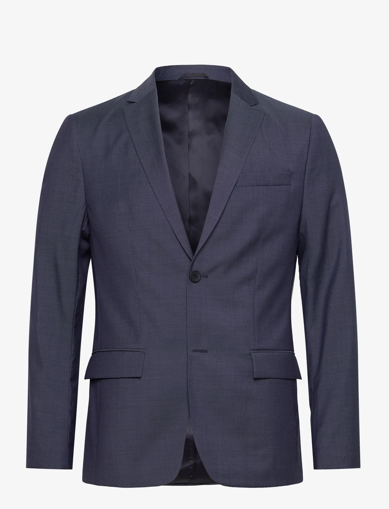 Calvin Klein - SUPER 100 BROKEN TWILL BLAZER - dobbeltradede blazere - slate blue - 0