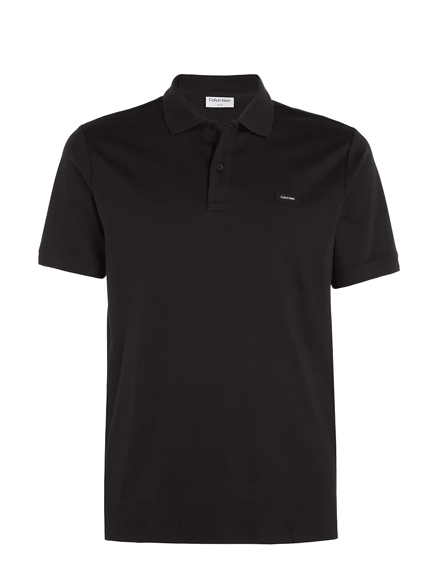 Calvin Klein - SMOOTH COTTON SLIM POLO - short-sleeved polos - ck black - 1