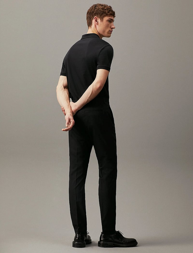 Calvin Klein - SMOOTH COTTON SLIM POLO - lühikeste varrukatega polod - ck black - 3