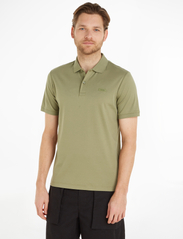 Calvin Klein - SMOOTH COTTON  SLIM POLO - polo shirts - delta green - 1