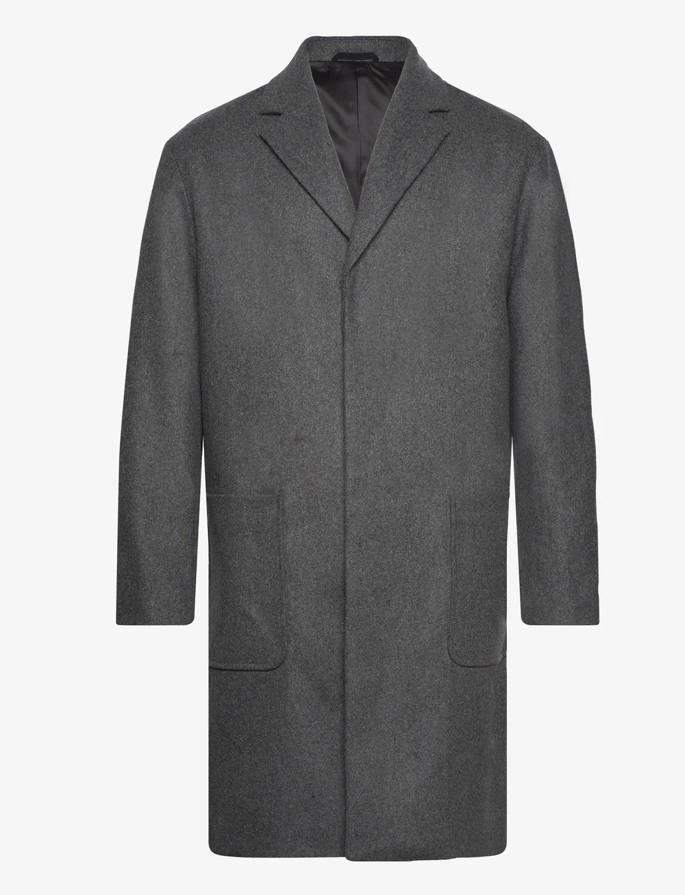 Calvin klein grey wool coat discount