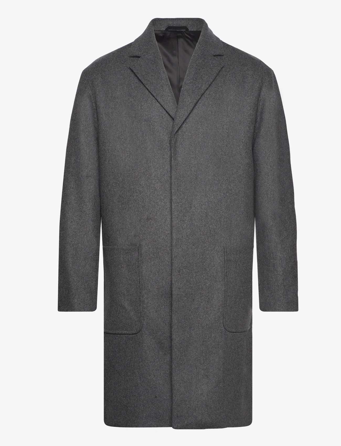 Calvin Klein - MODERN WOOL BLEND COAT - kurtki zimowe - dark grey heather - 0