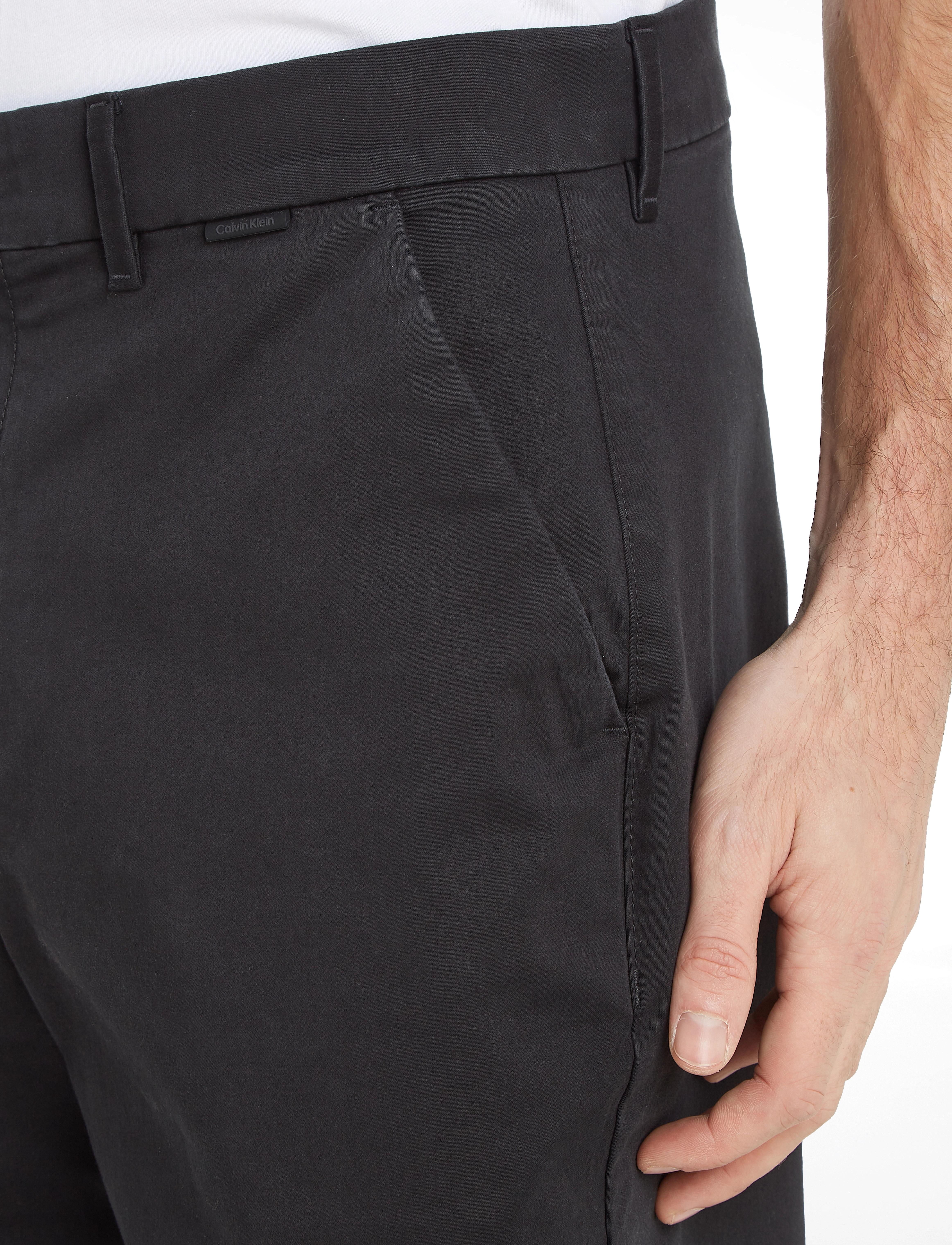 Calvin Klein - SATIN-STRETCH SLIM SHORT - ck black - 3