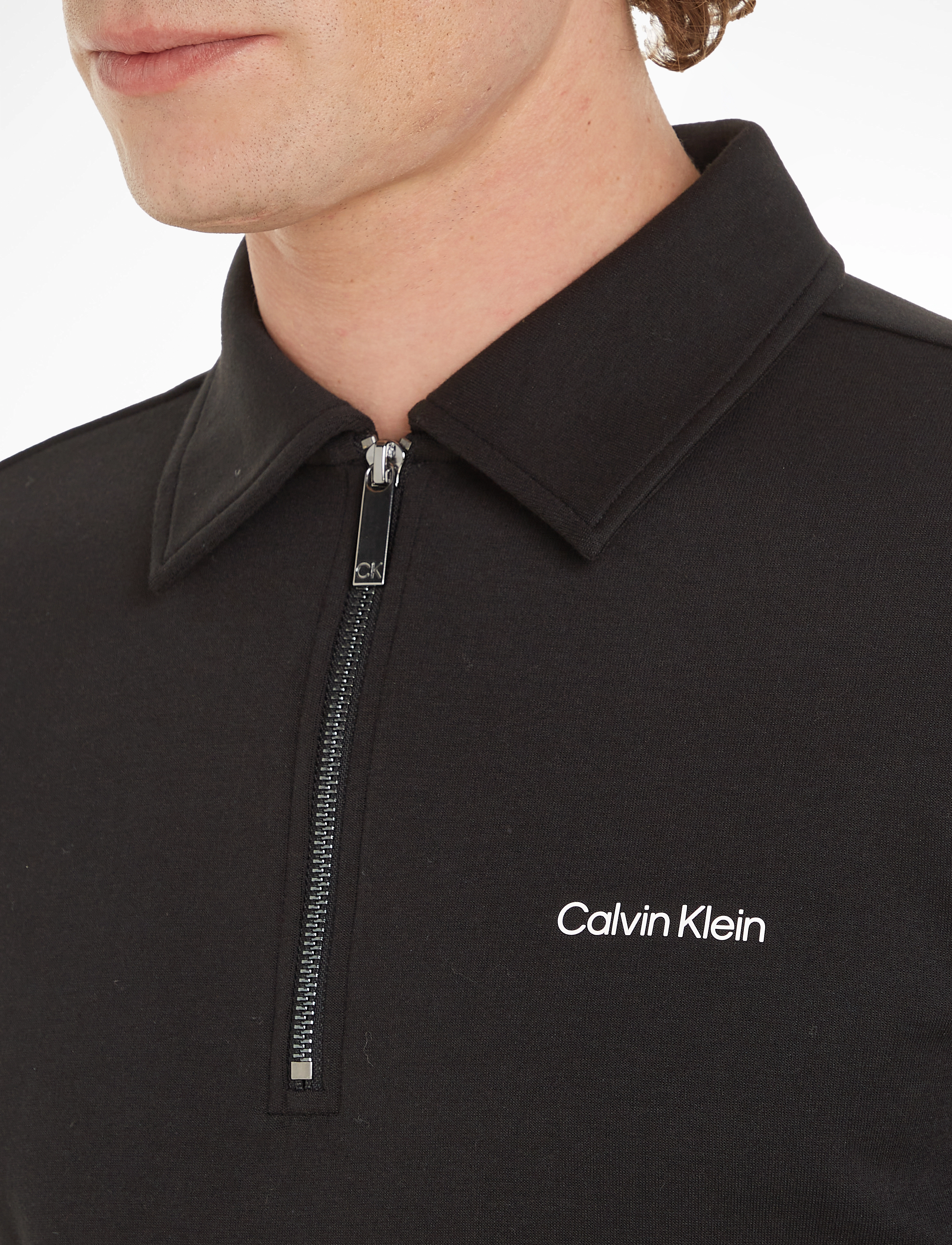 Calvin Klein - MICRO LOGO REPREVE HALF ZIP - ck black - 3