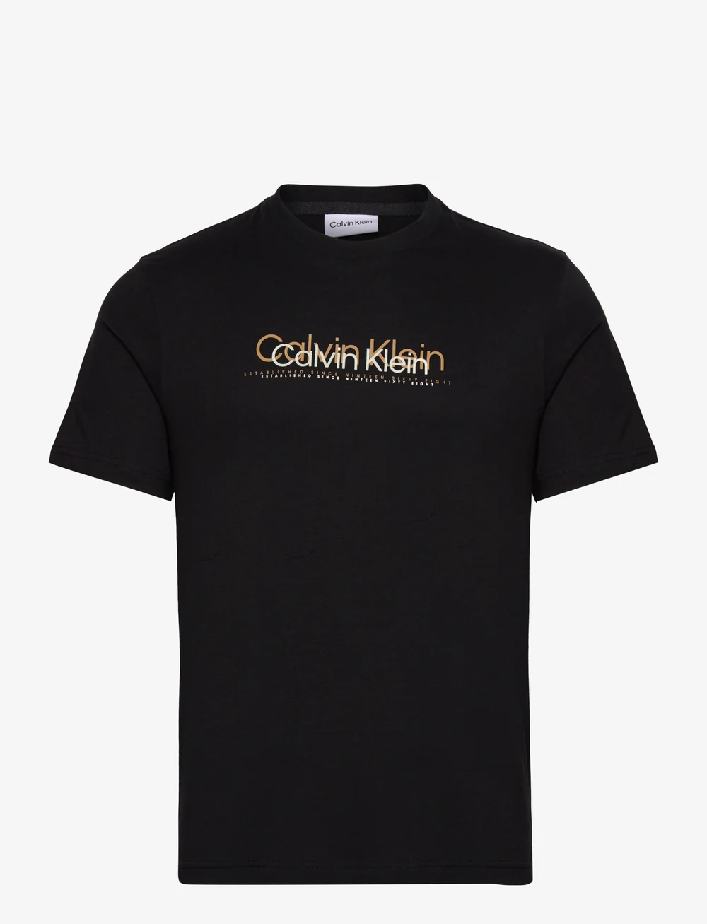 Calvin klein flock logo t shirt best sale