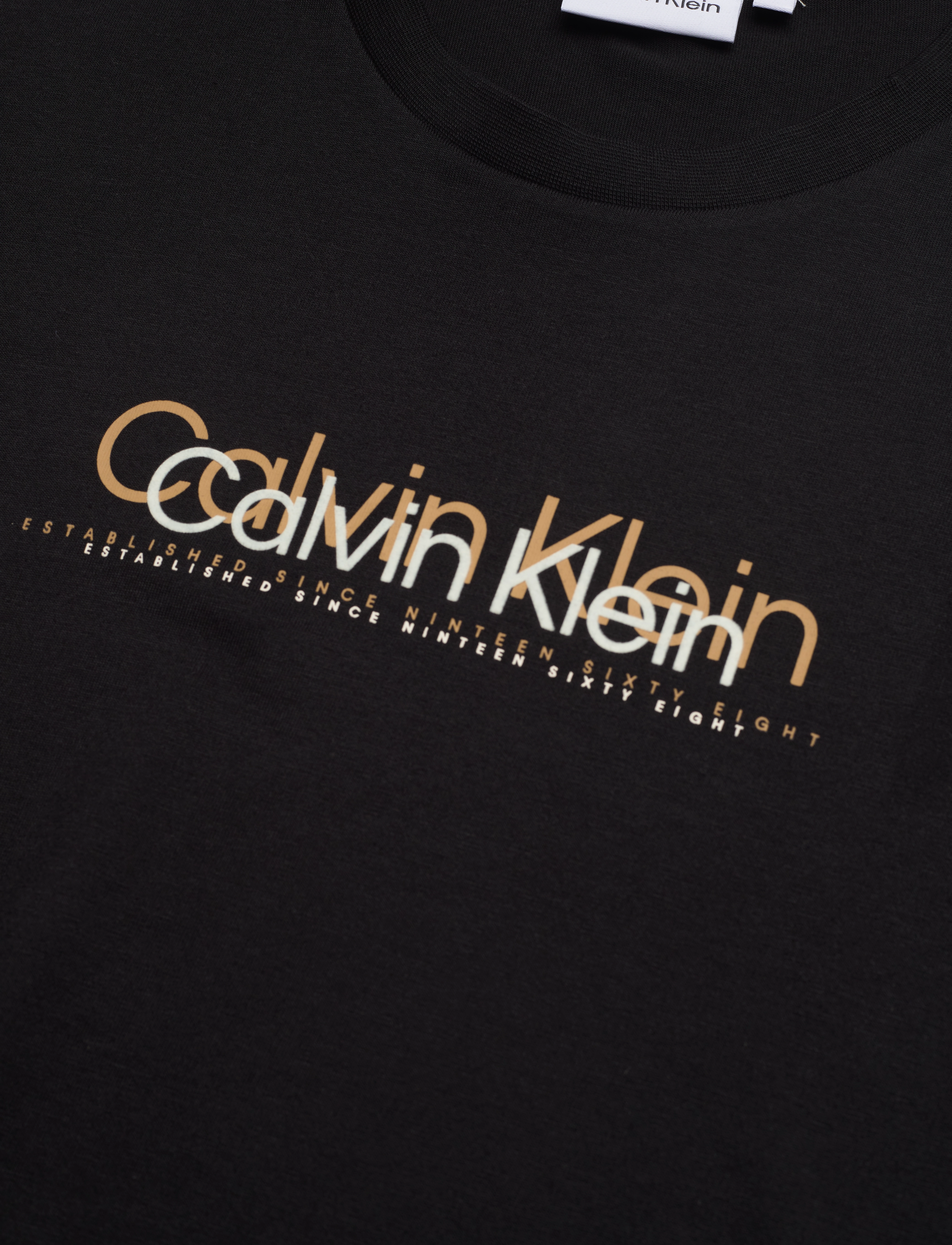 Calvin Klein - DOUBLE FLOCK LOGO T-SHIRT - ck black - 2