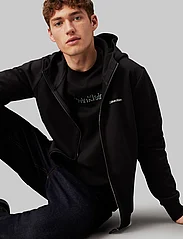 Calvin Klein - MICRO LOGO REPREVE HOODIE JACKET - kapuutsiga dressipluusid - ck black - 6