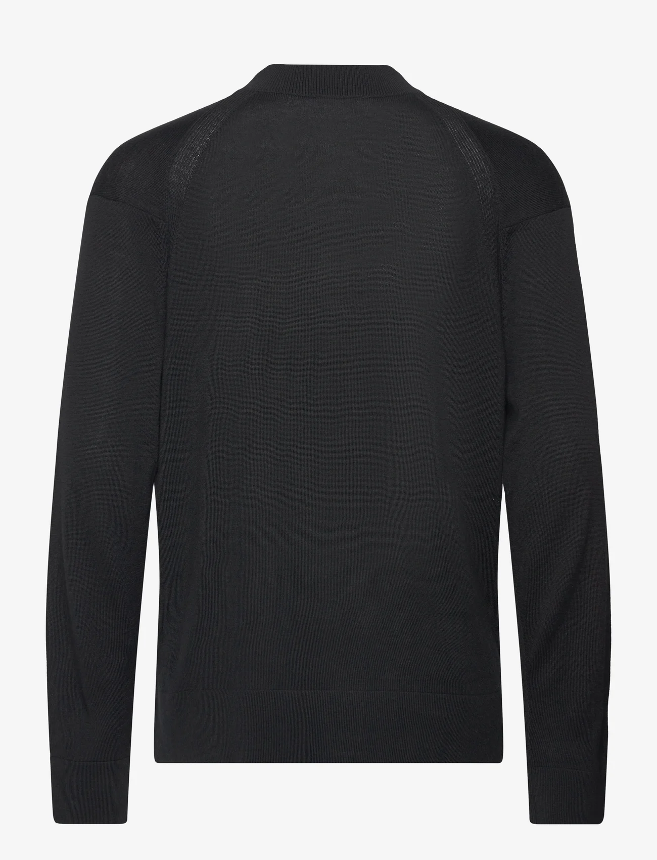 Calvin Klein - MERINO MINI MOCK NECK SWEATER - knitted round necks - ck black - 1