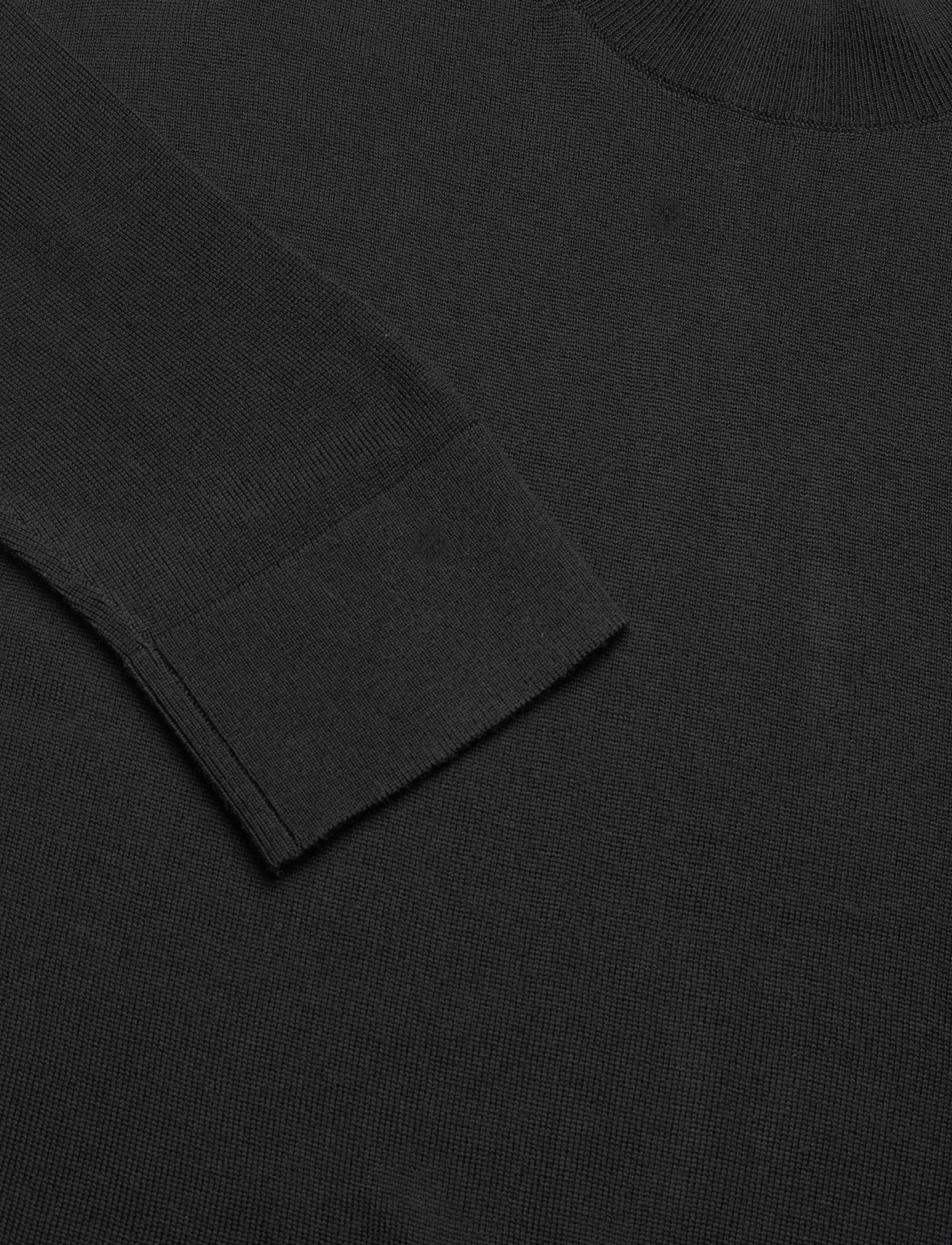 Calvin Klein - MERINO MINI MOCK NECK SWEATER - ck black - 2